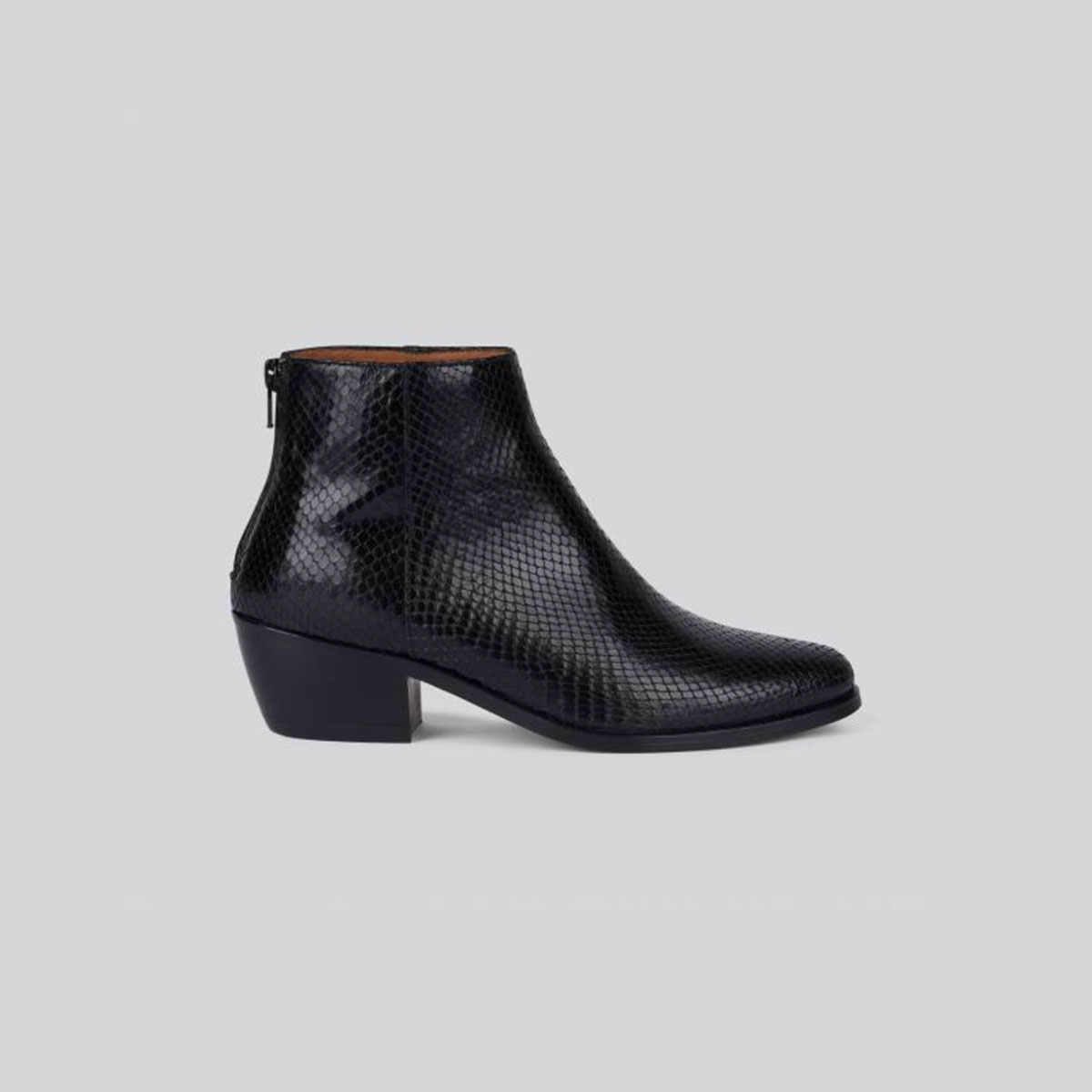 ANTHOLOGY Boots Western TELMA Python Noir