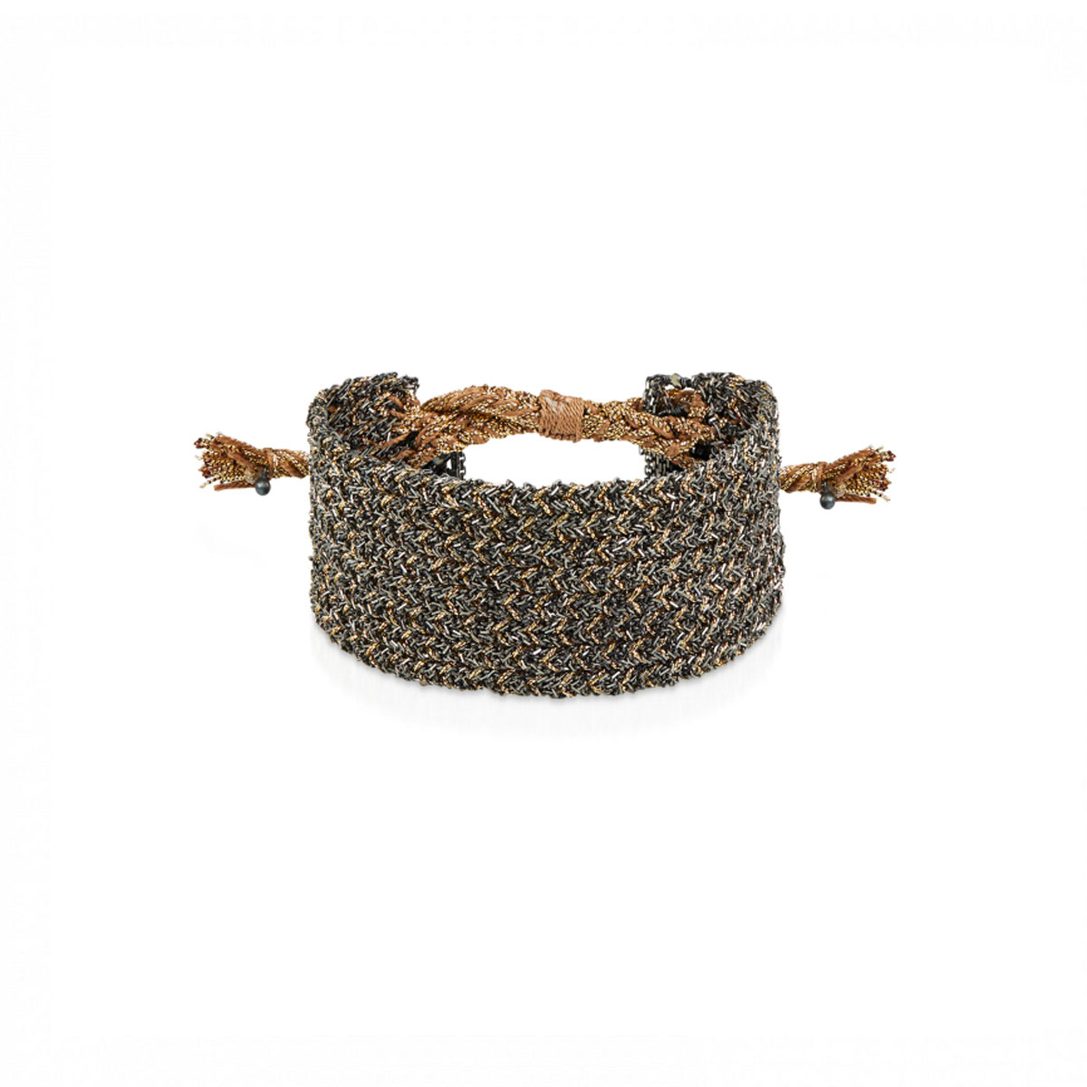 Marie Laure CHAMOREL Bracelet 276 RUTHENIUM LUREX GOLD