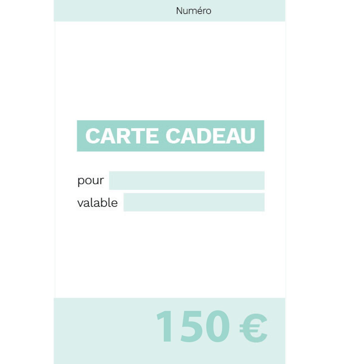 Carte Cadeau 150 euros