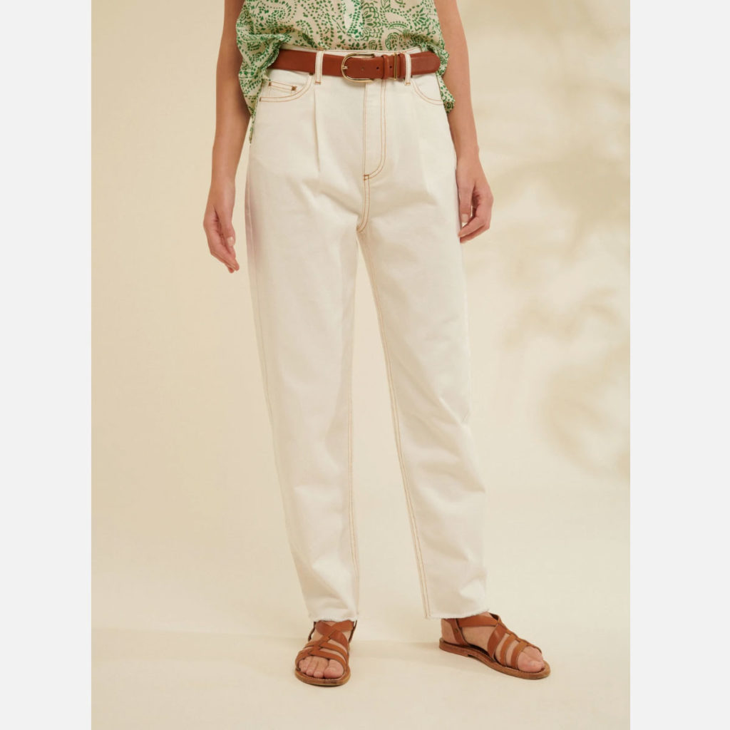 Pantalon Chloé Stora Paris Modèle RONY 559 - Taille 40, Motif Pois - Coton, Style Détente - Neuf Avec étiquettes