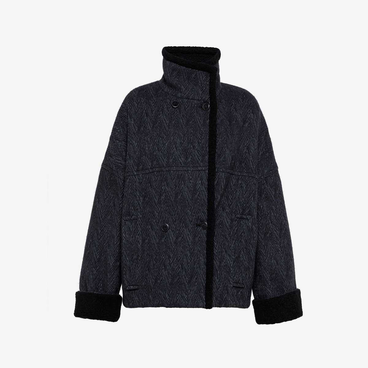 POMANDERE Veste réversible Charbon