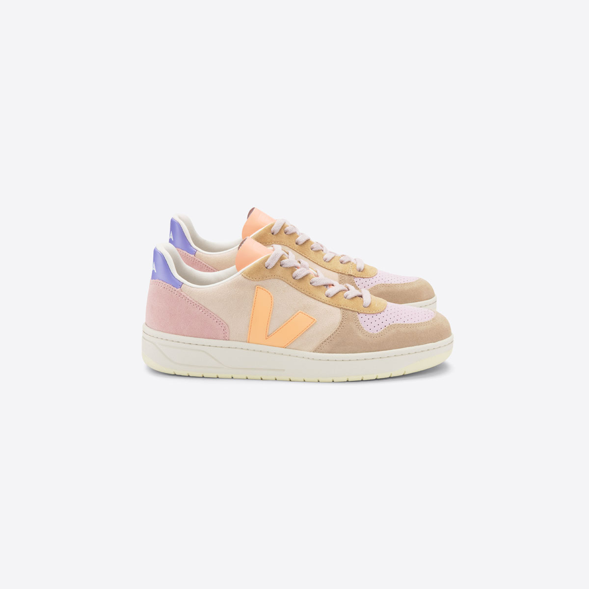 VEJA V10 suede Multico Peach