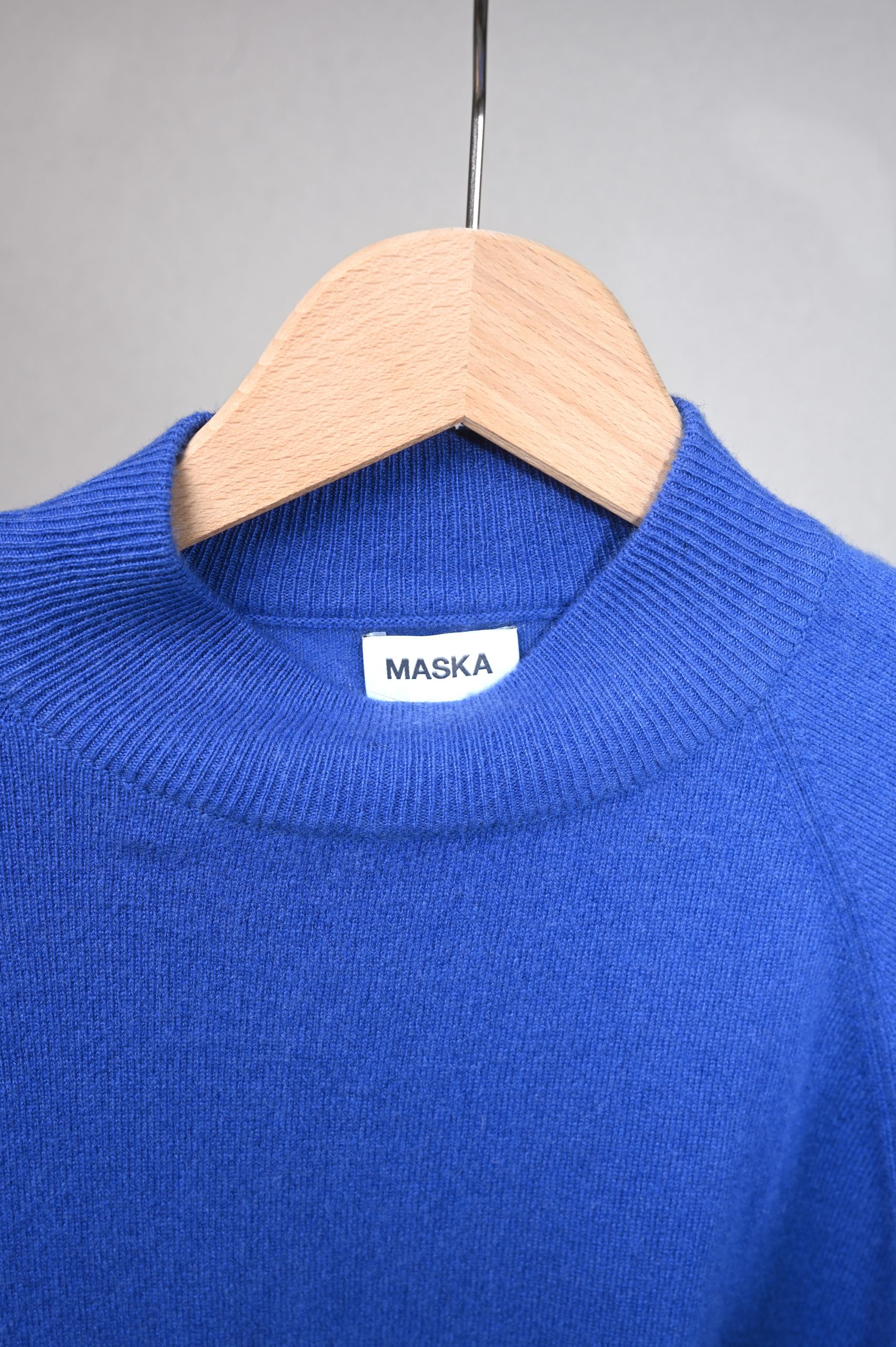 MASKA Pull ADILA Raglan Cashmere wool sweater blue