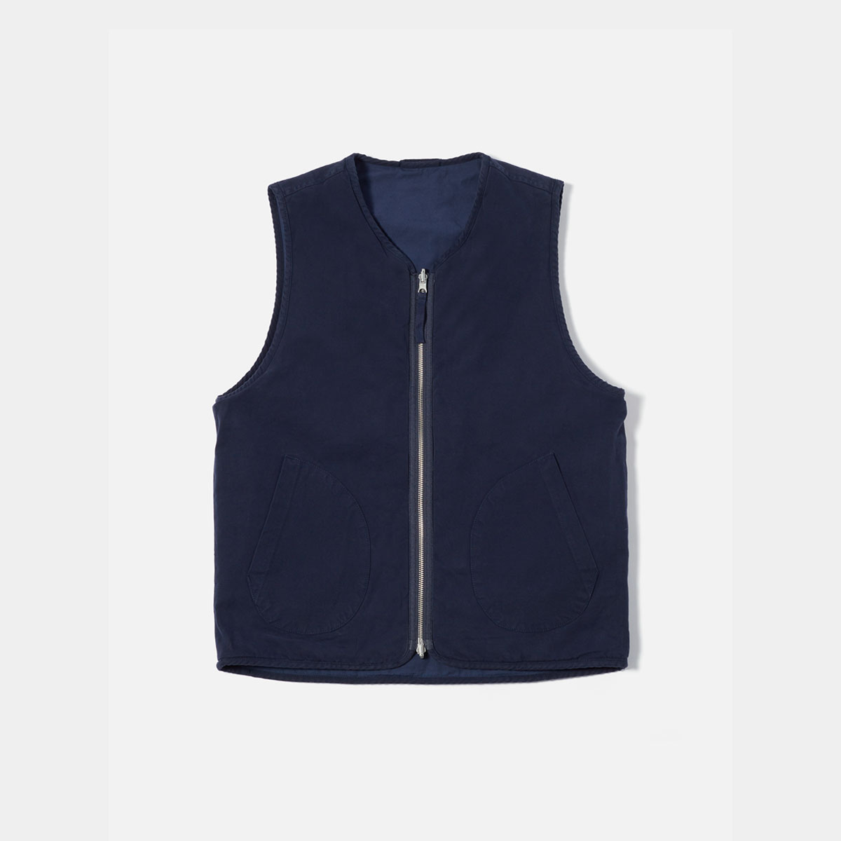 UNIVERSAL WORKS Gilet réversible INSULATED Navy