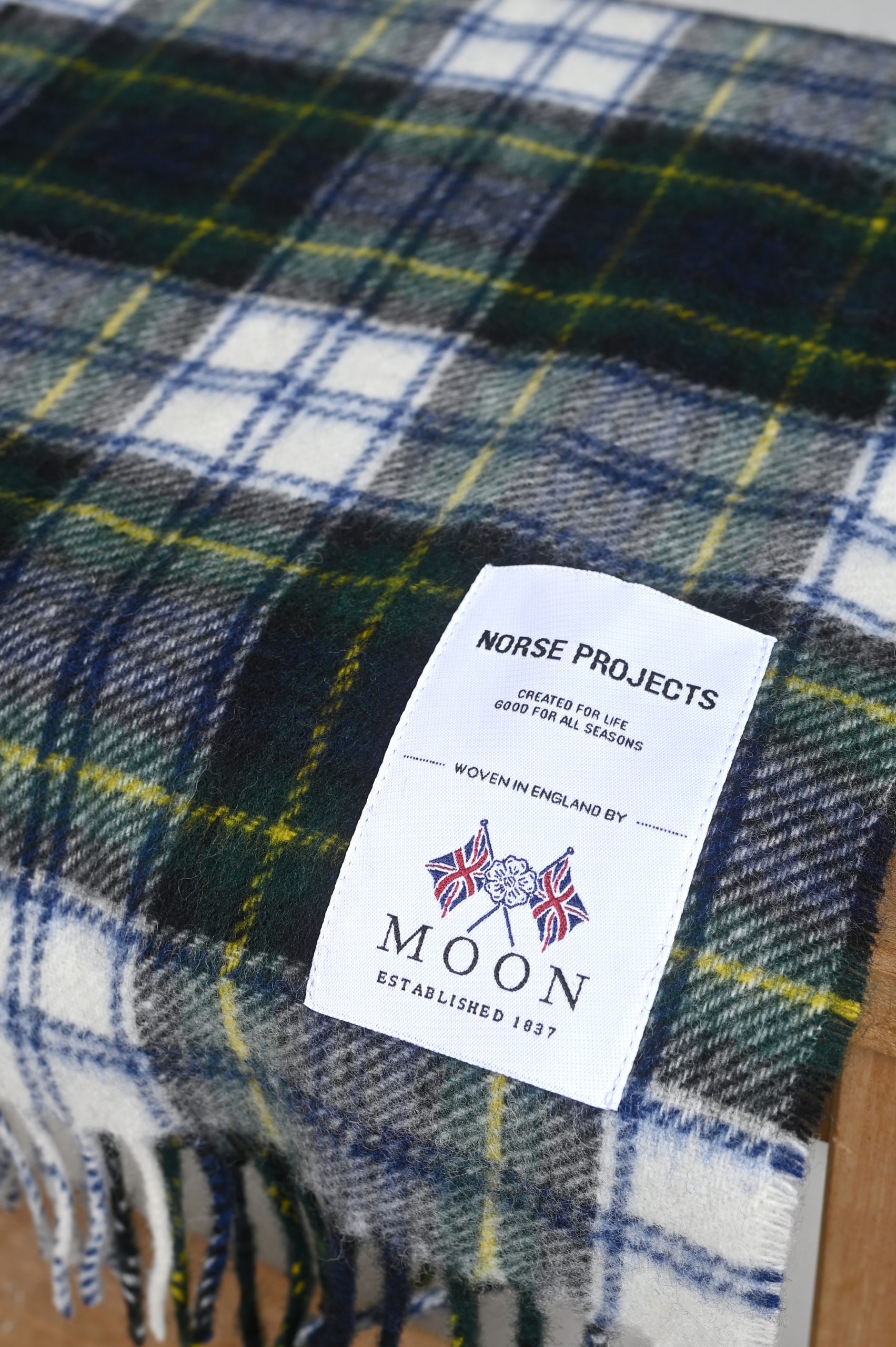 NORSE PROJECTS Echarpe MOON CHECKED Varsity green