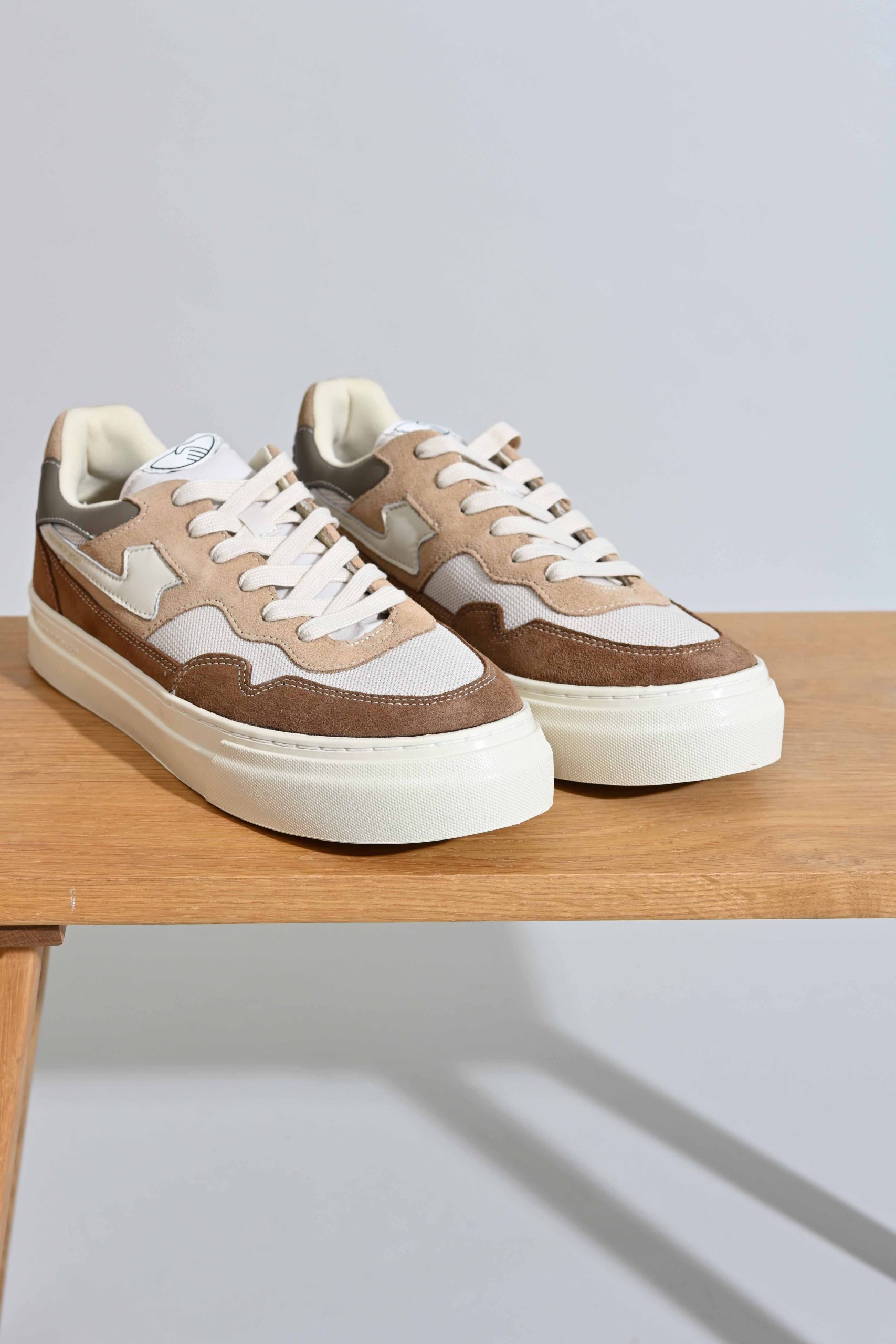 SWC Sneakers PEARL S-STRIKE suede mix bark