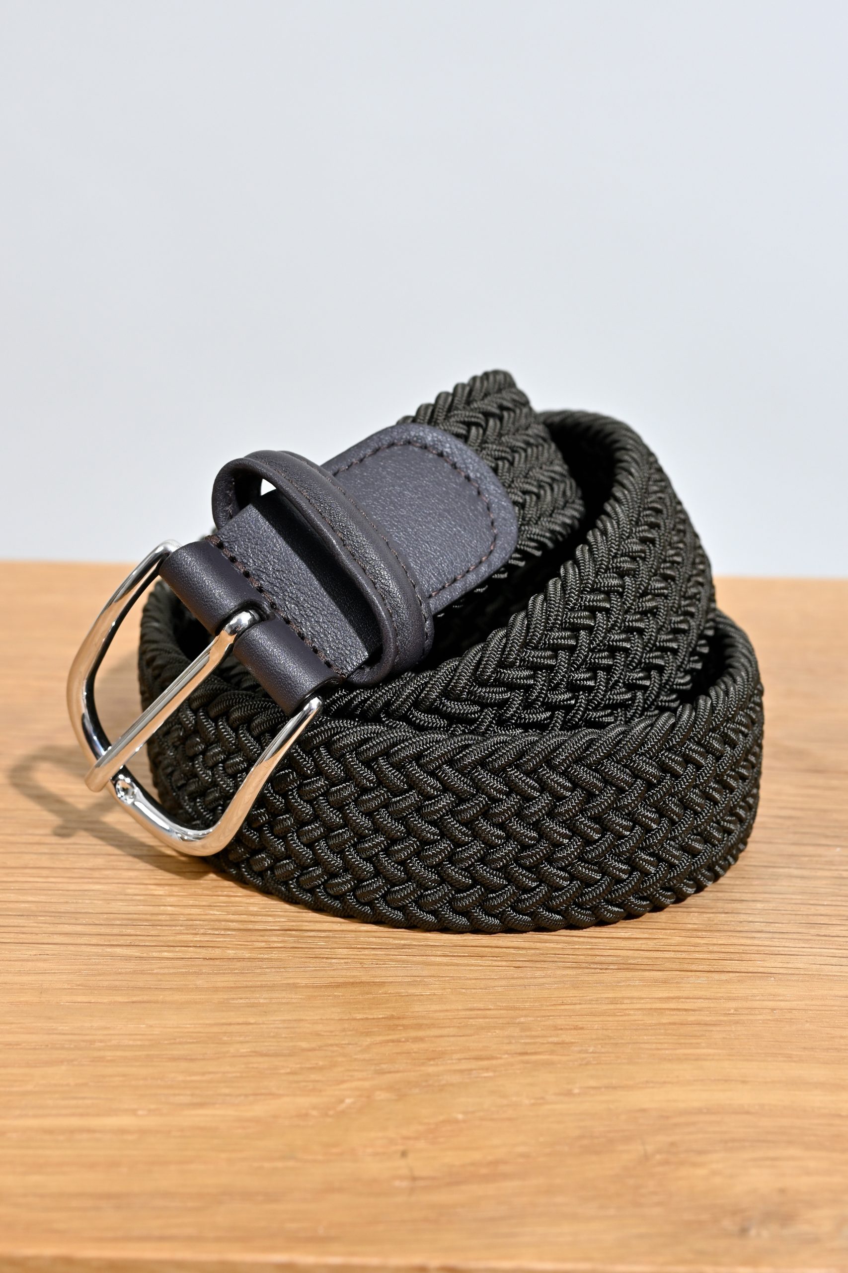 ANDERSON'S Ceinture tressée Kaki