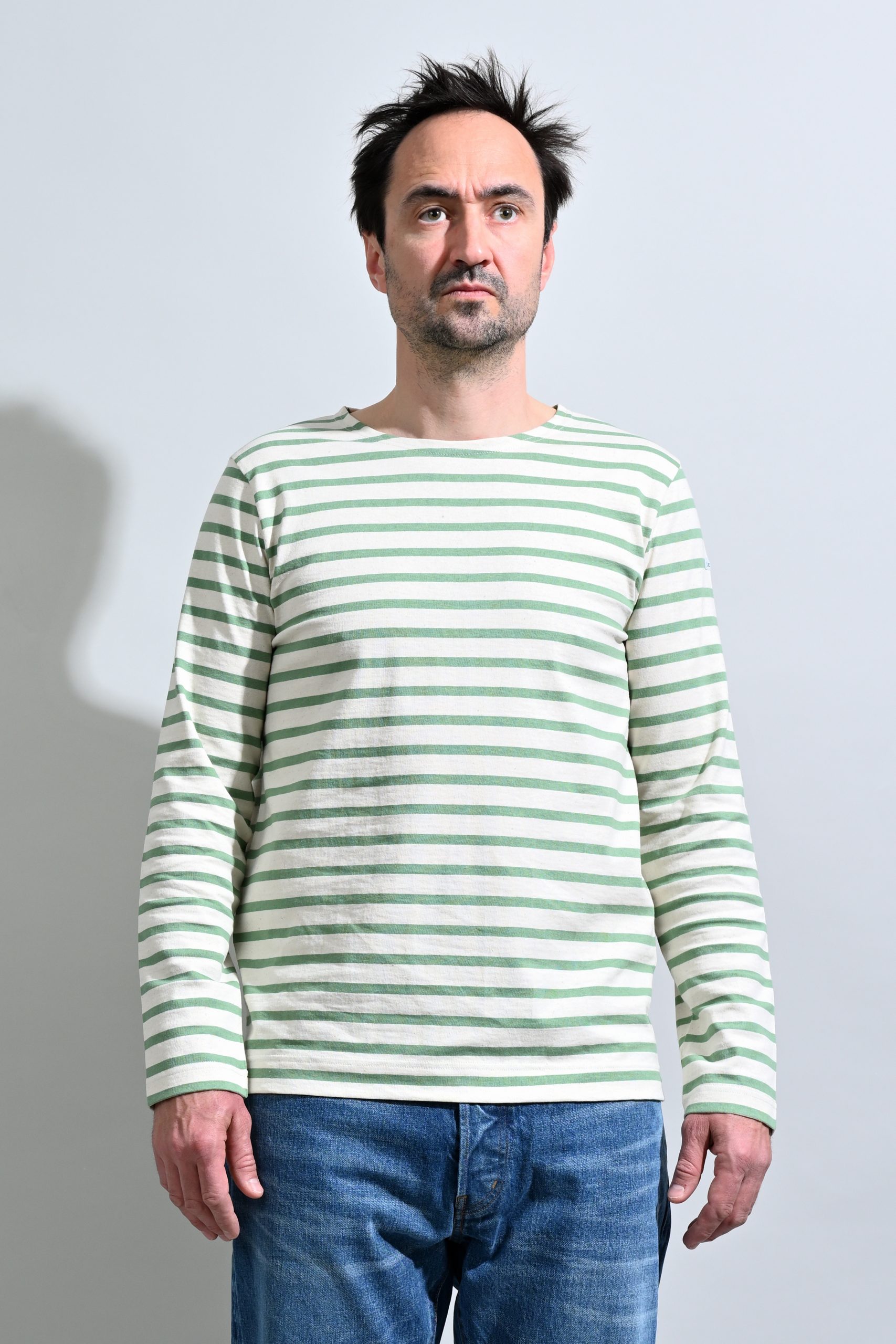 LE MINOR T-shirt marinière vert pastel