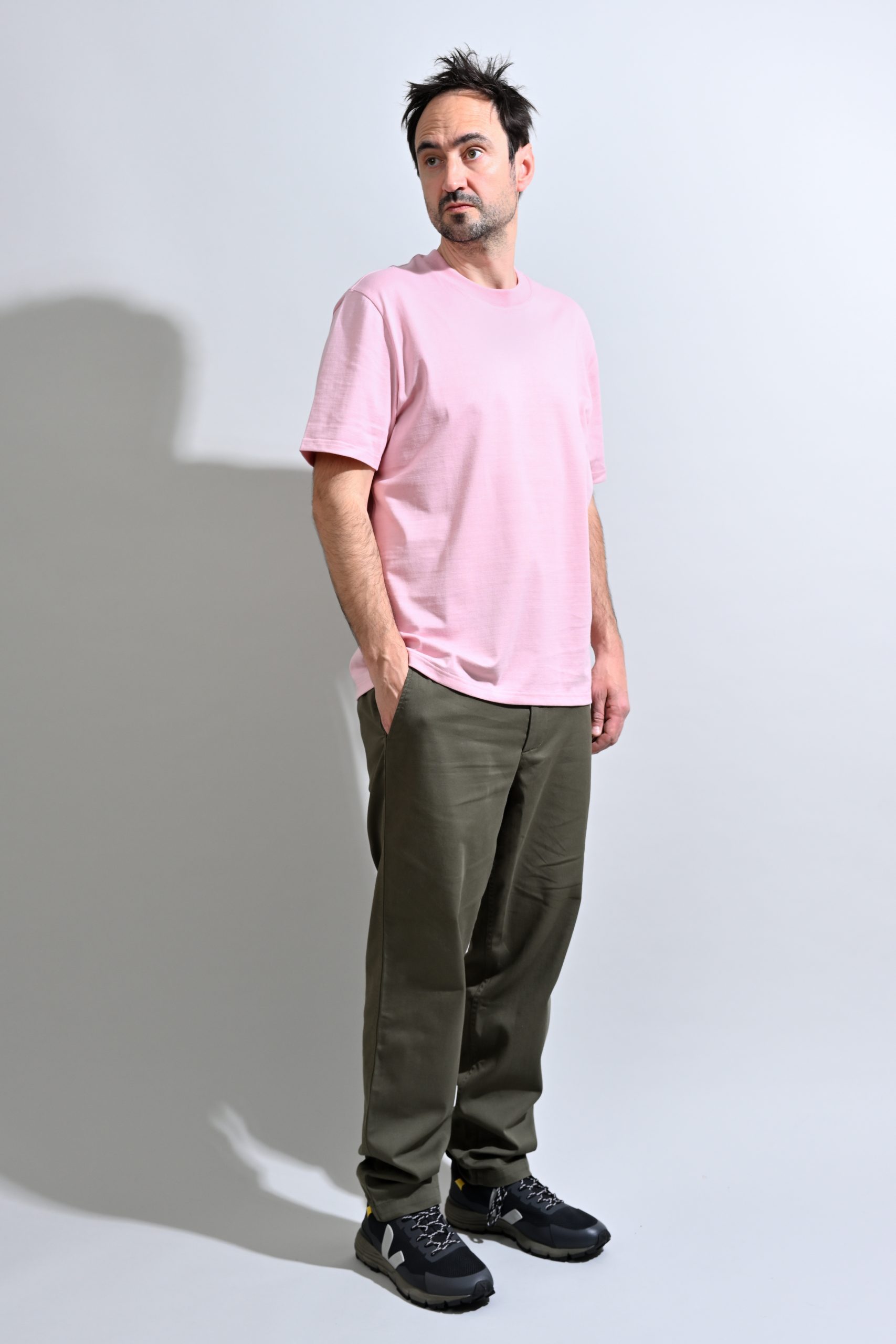LE MINOR T-shirt jersey léger MC rose pastel