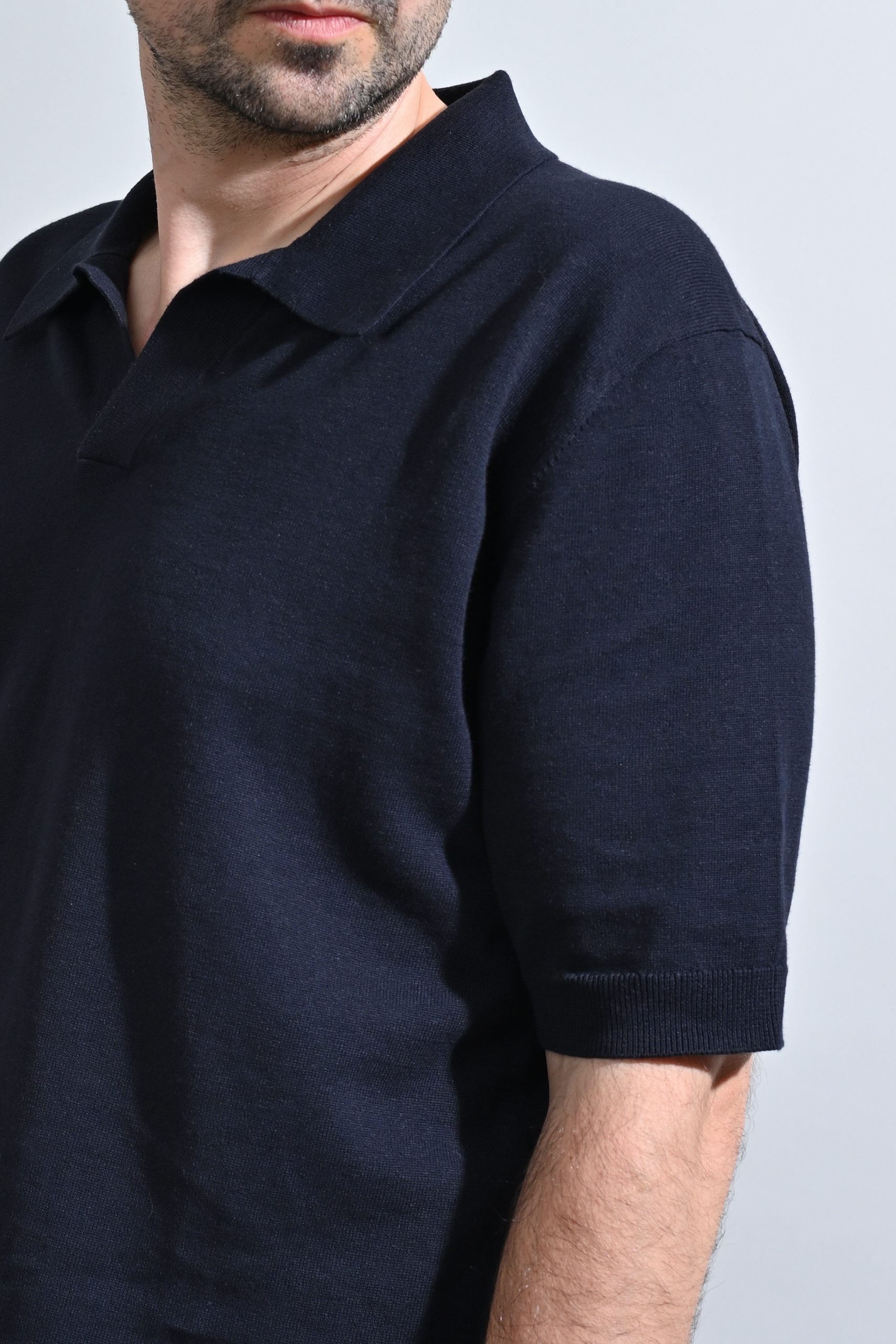 NORSE PROJECTS LEIF Cotton linen Polo Dark navy