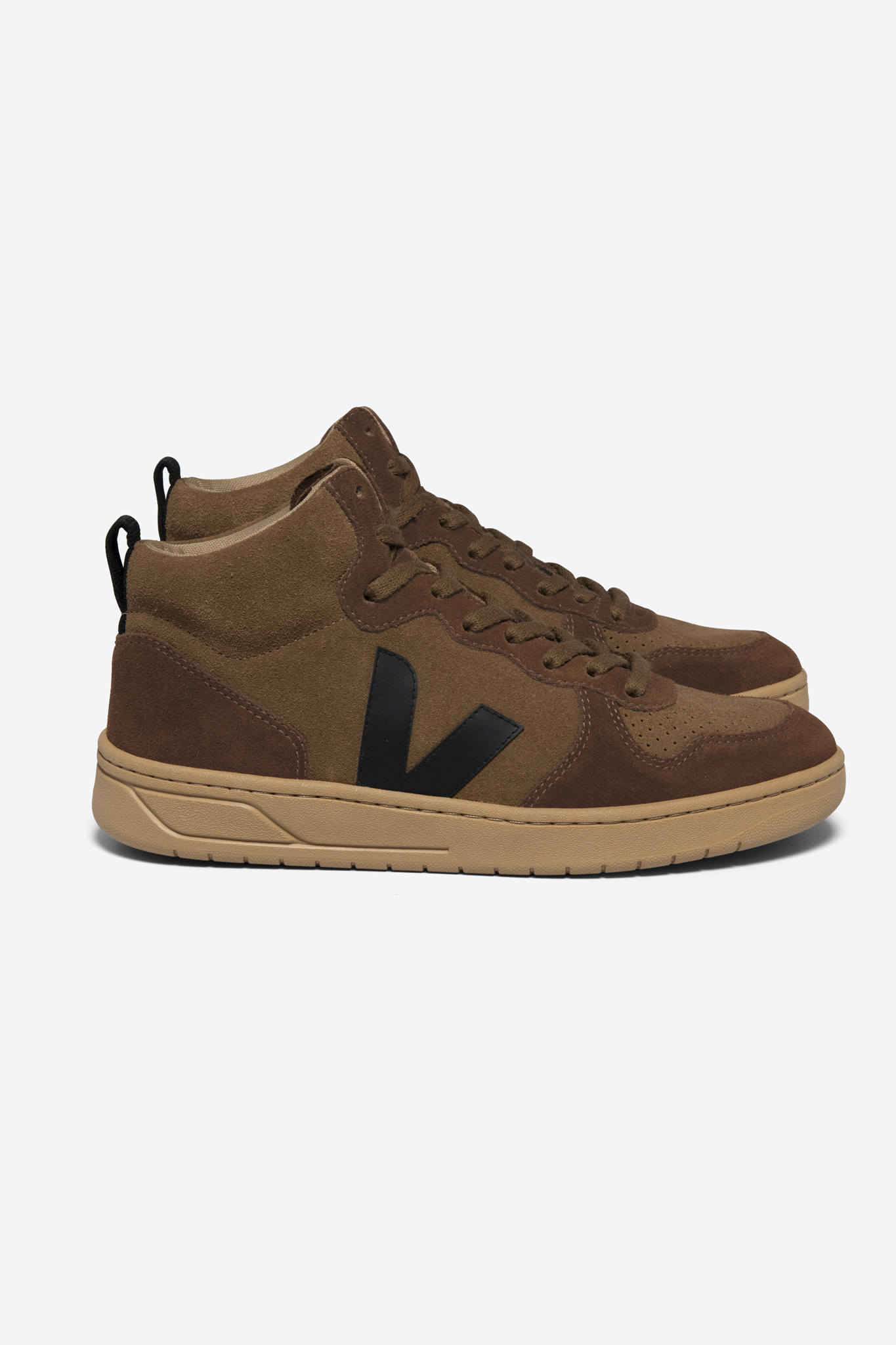 VEJA V15 Brown black suede