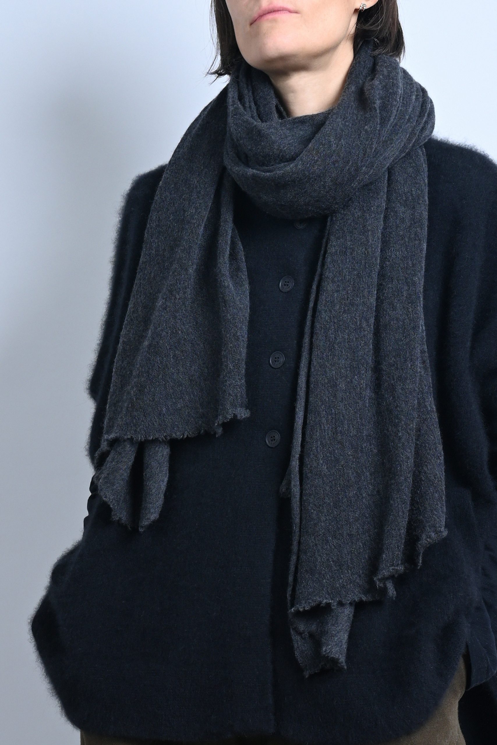 PIN 1876 Echarpe cashmere 5550 mélange stole Dark grey