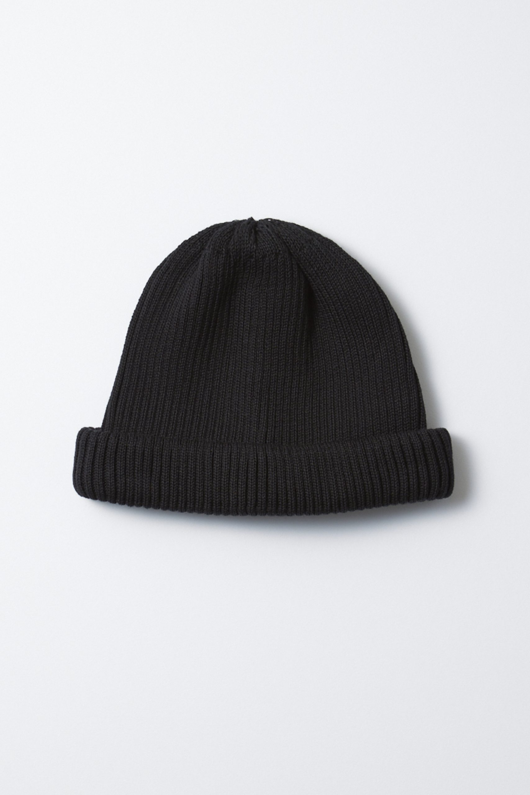 ROTOTO Coton Roll up Beanie Black