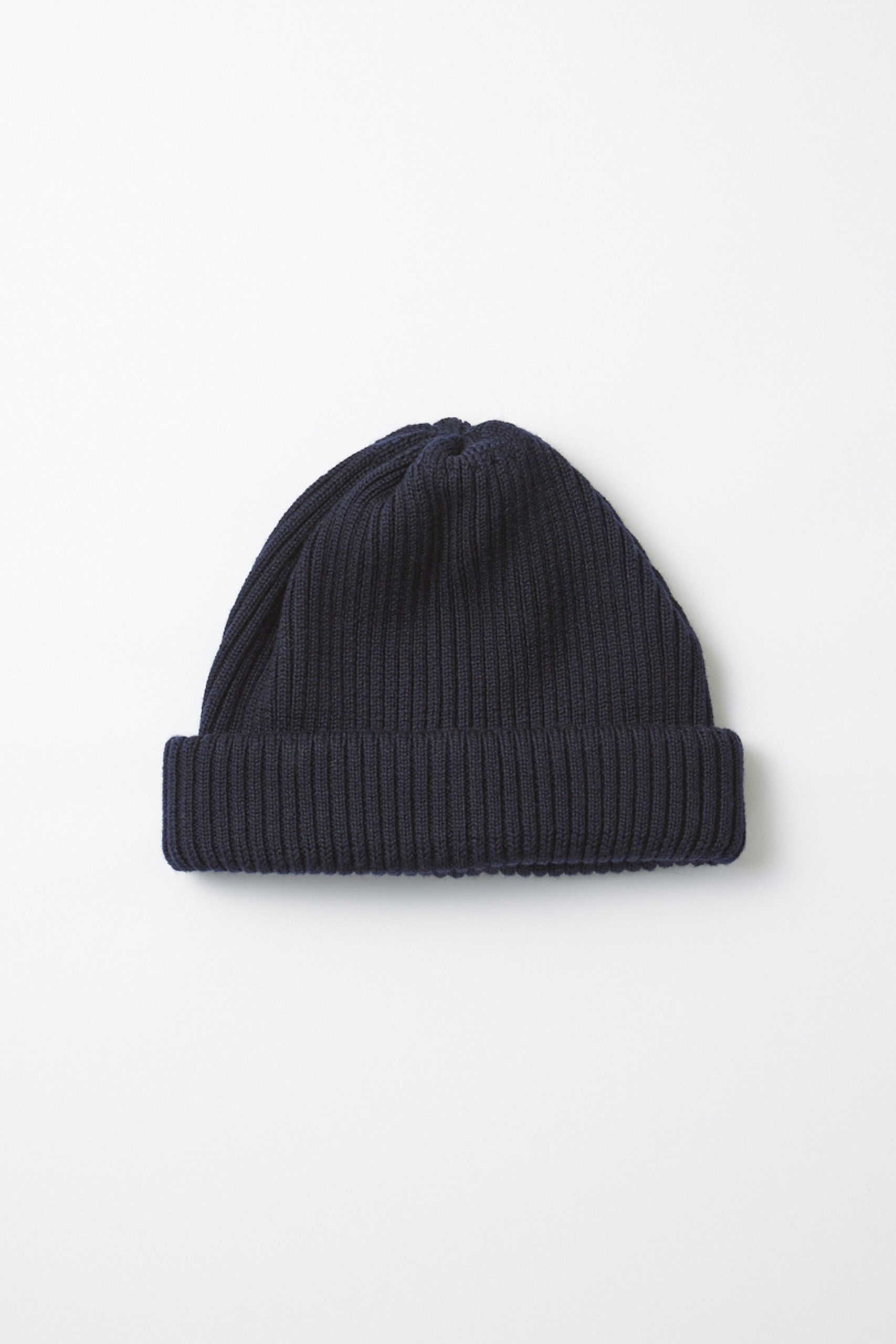 ROTOTO Extra fine merino roll up beanie Navy