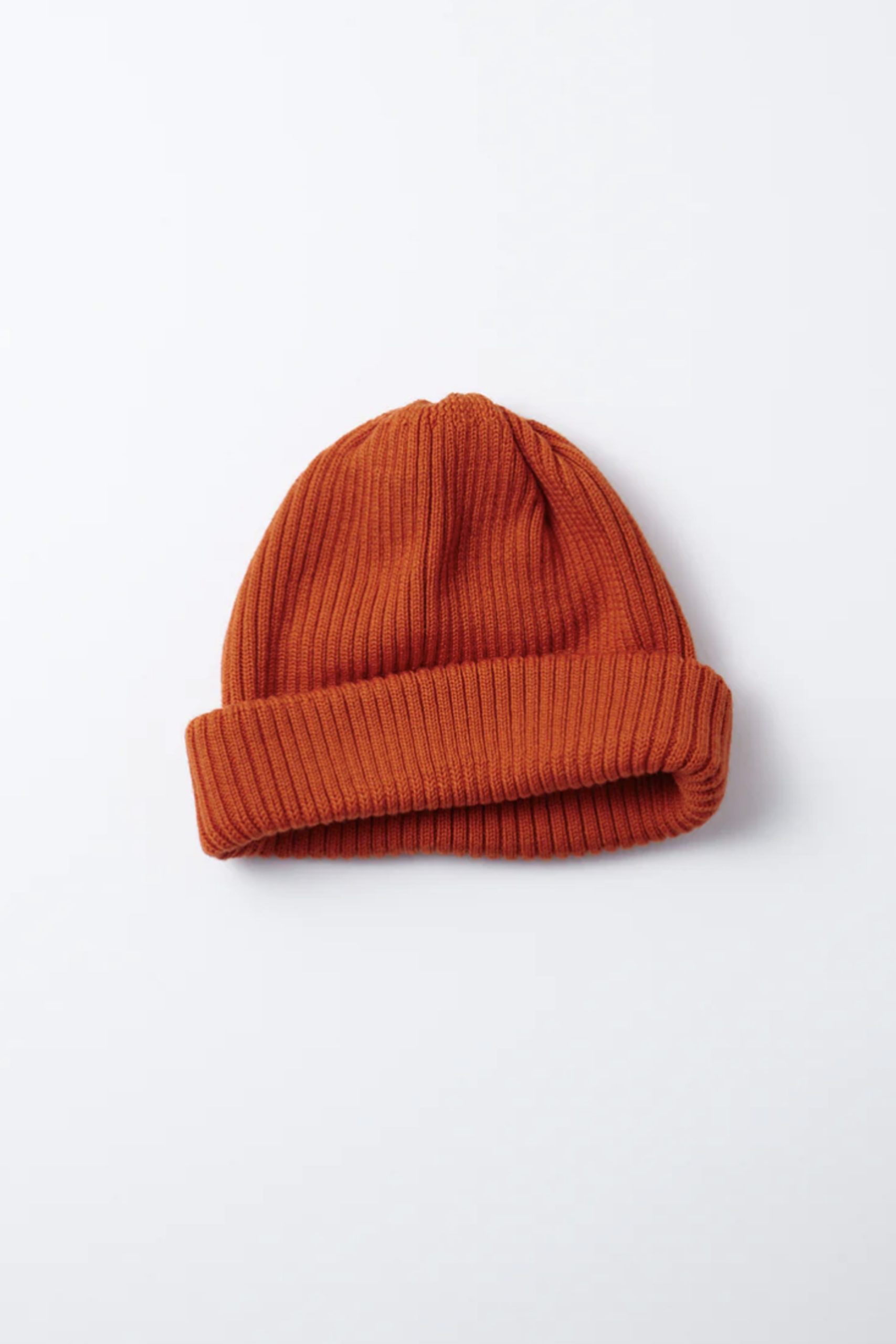 ROTOTO Extra fine merino roll up beanie Orange