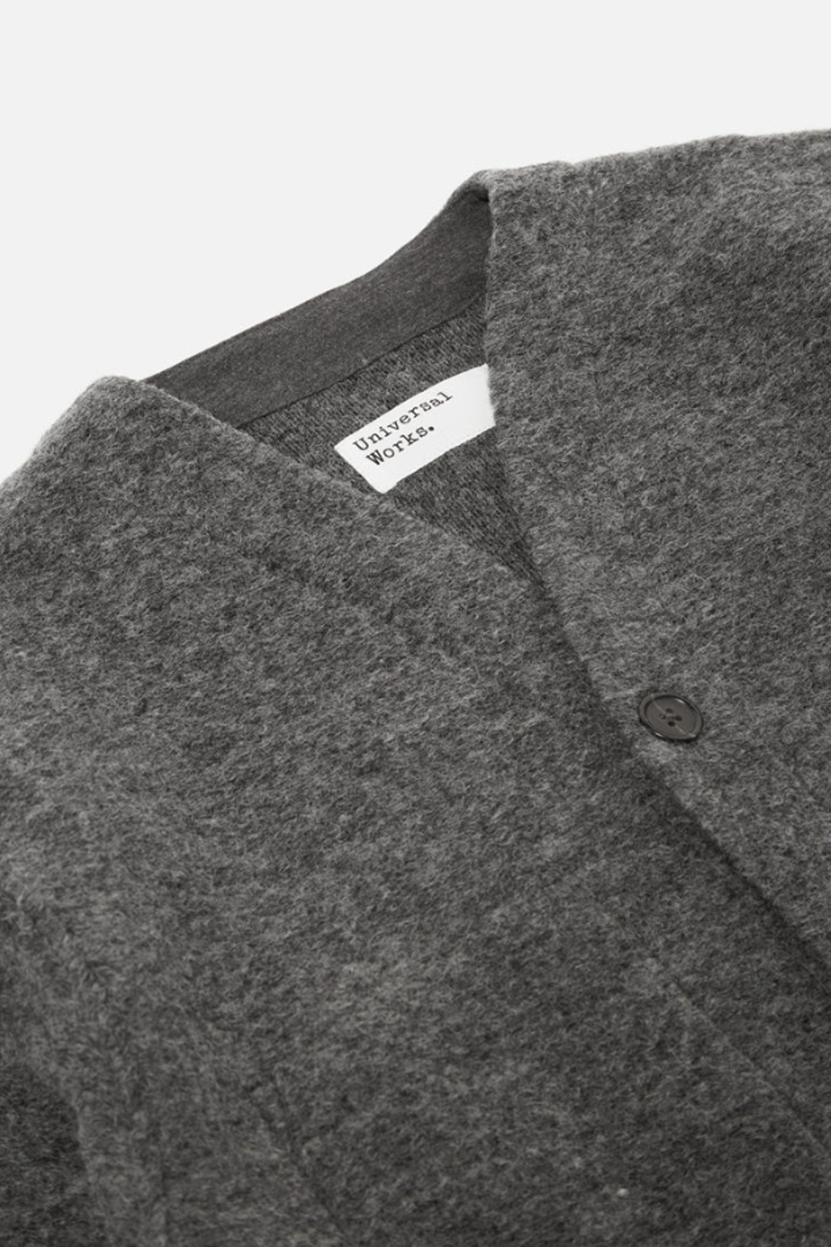 UNIVERSAL WORKS Cardigan grey wool fleece