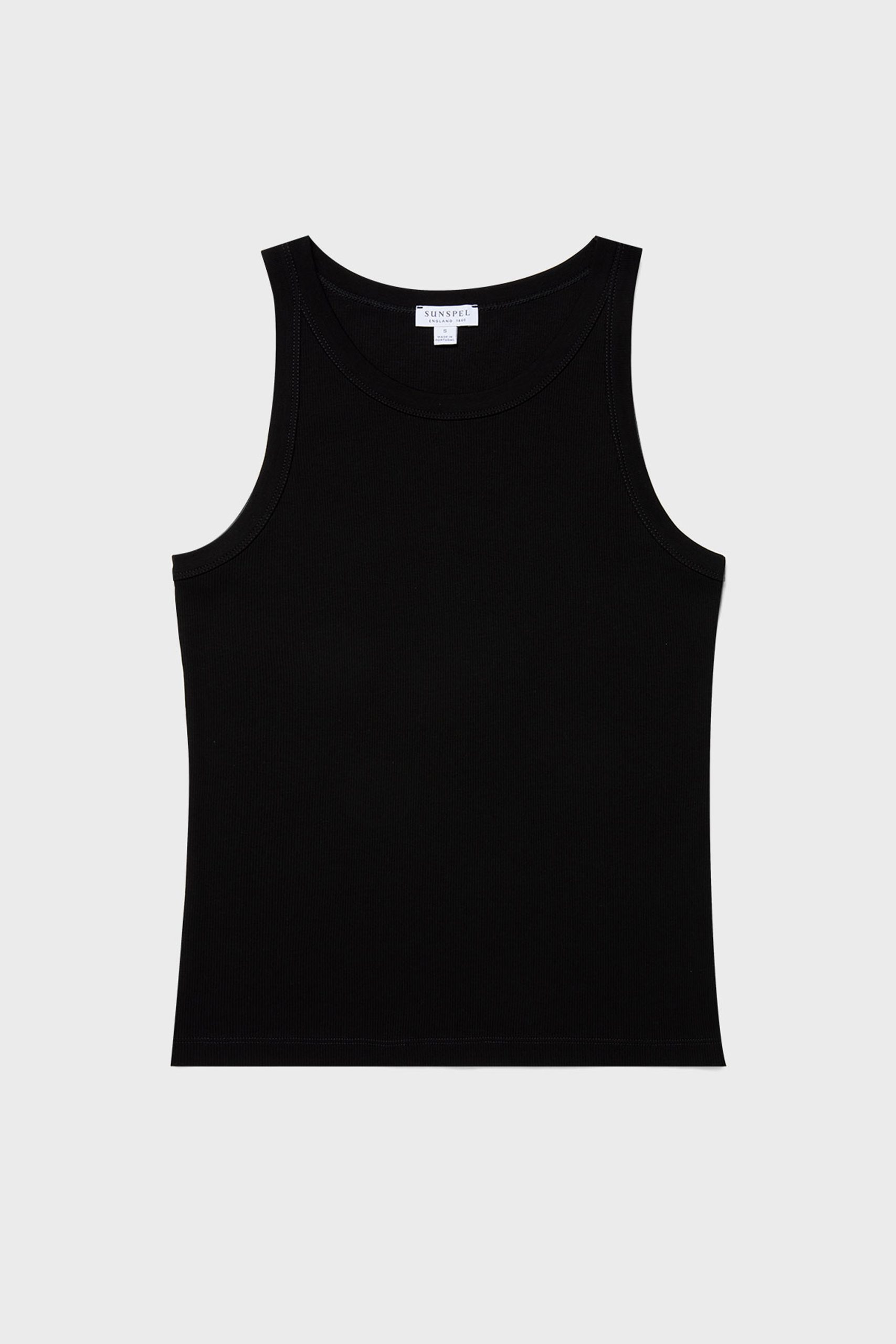 SUNSPEL RIB VEST Black Top