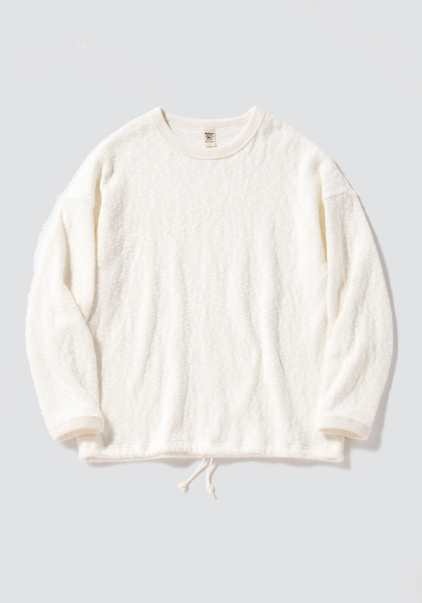 JACKMAN SLUB Knit HIMO L-S T-shirt White