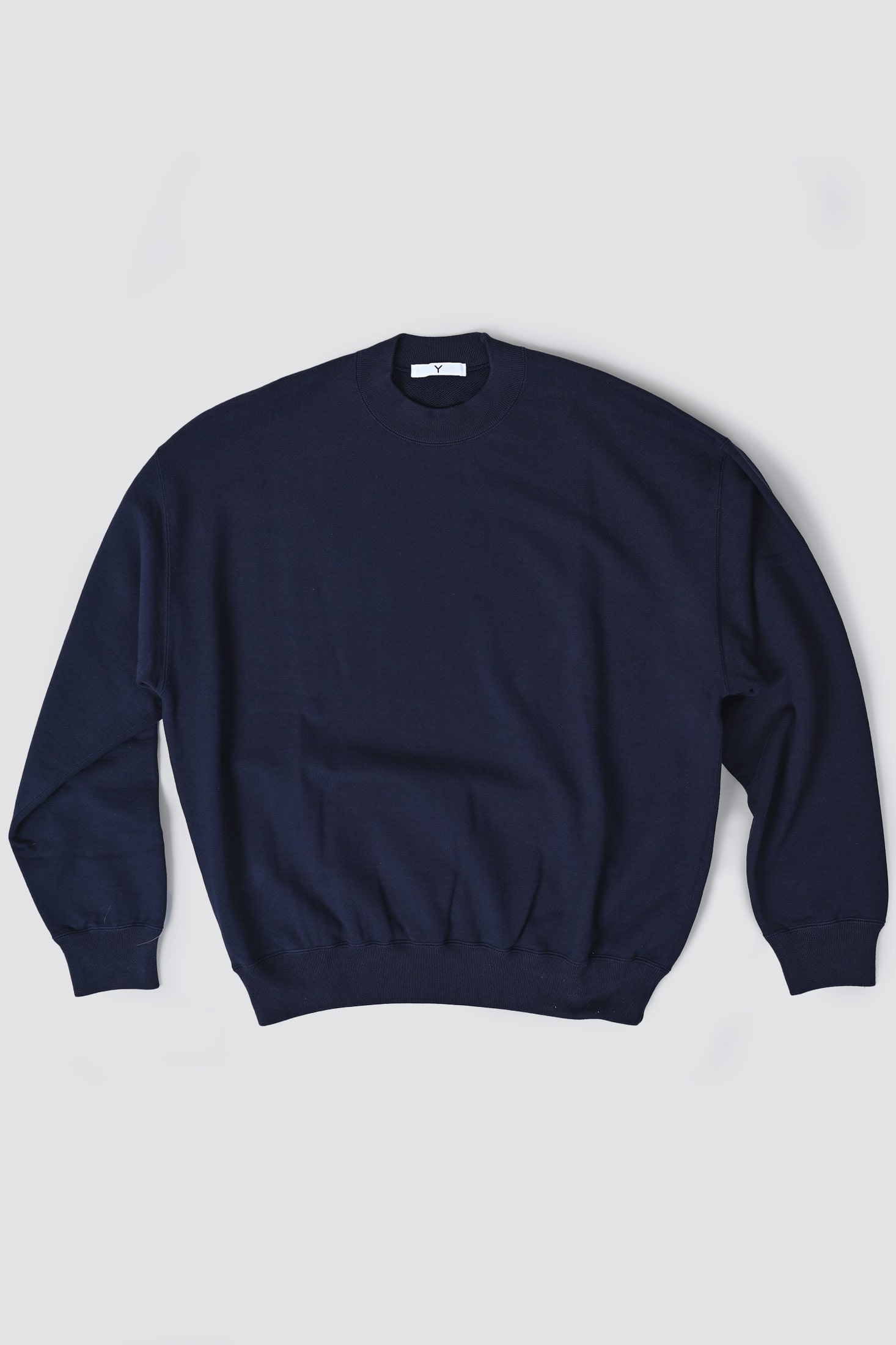 Y Organic Cotton BLEND HEAVY Weight fleece crew Navy