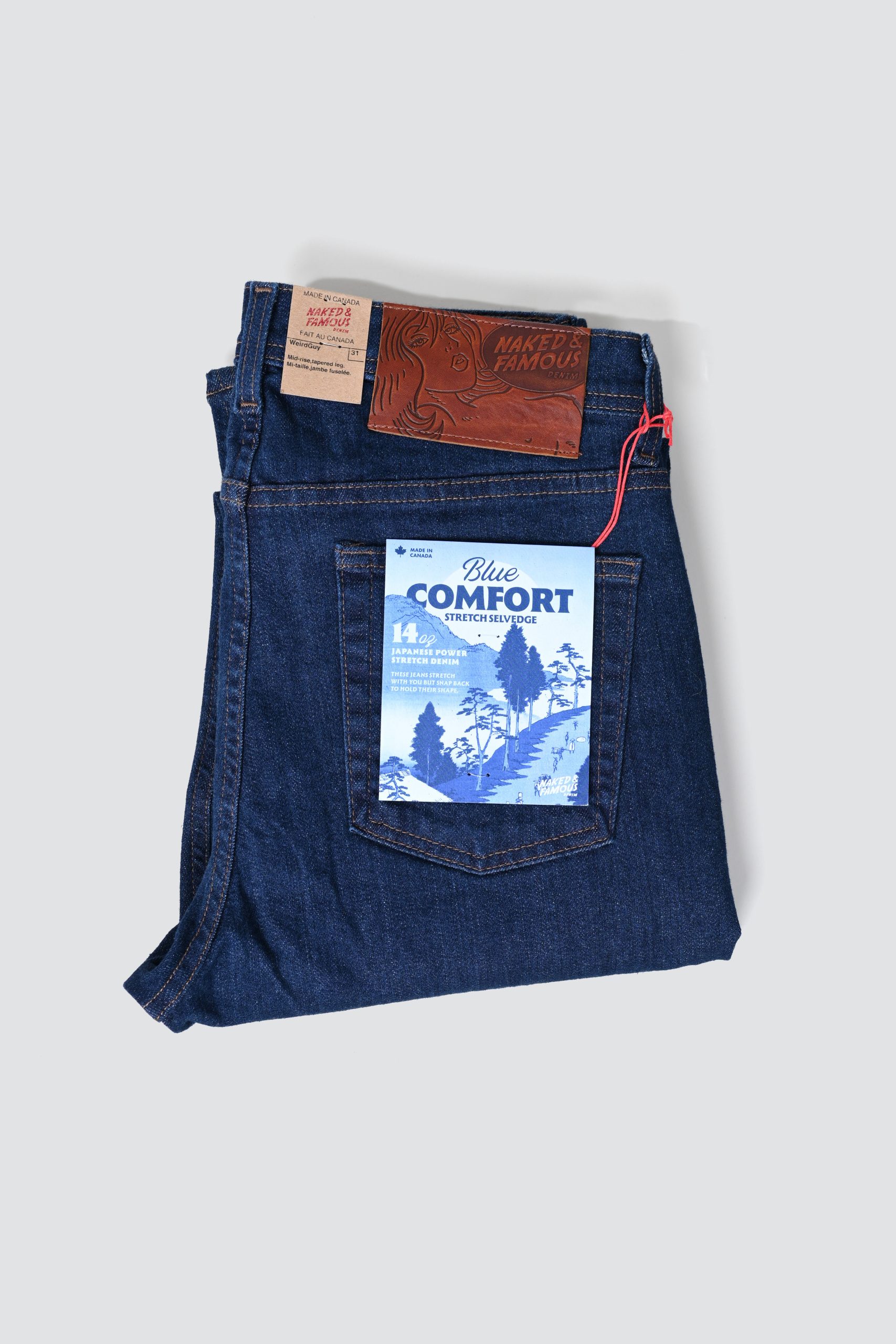 NAKED and FAMOUS Jeans Weird guy STRETCH SELVEDGE Blue comfort