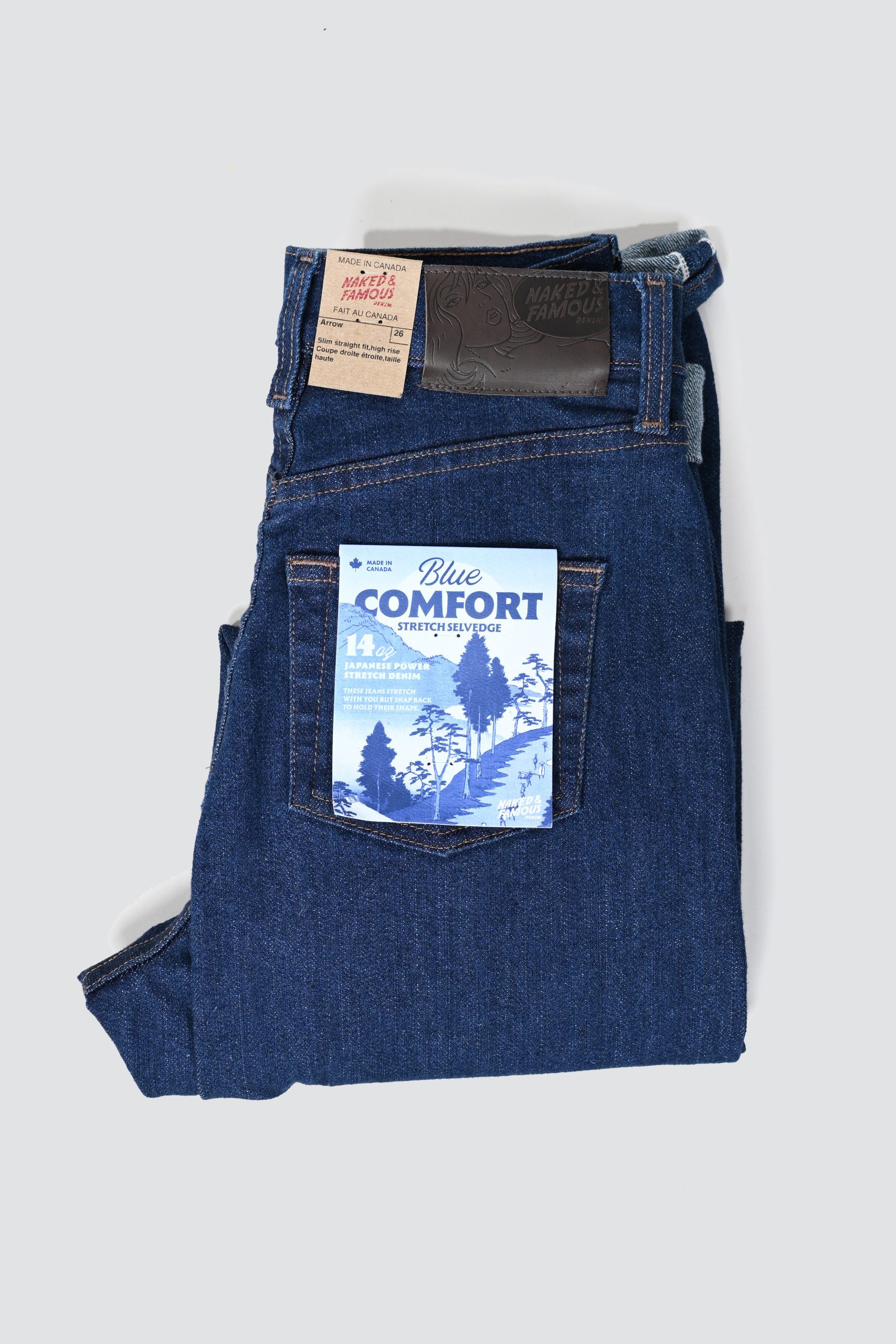 NAKED and FAMOUS Jeans Woman Arrow STRETCH SELVEDGE Blue comfort