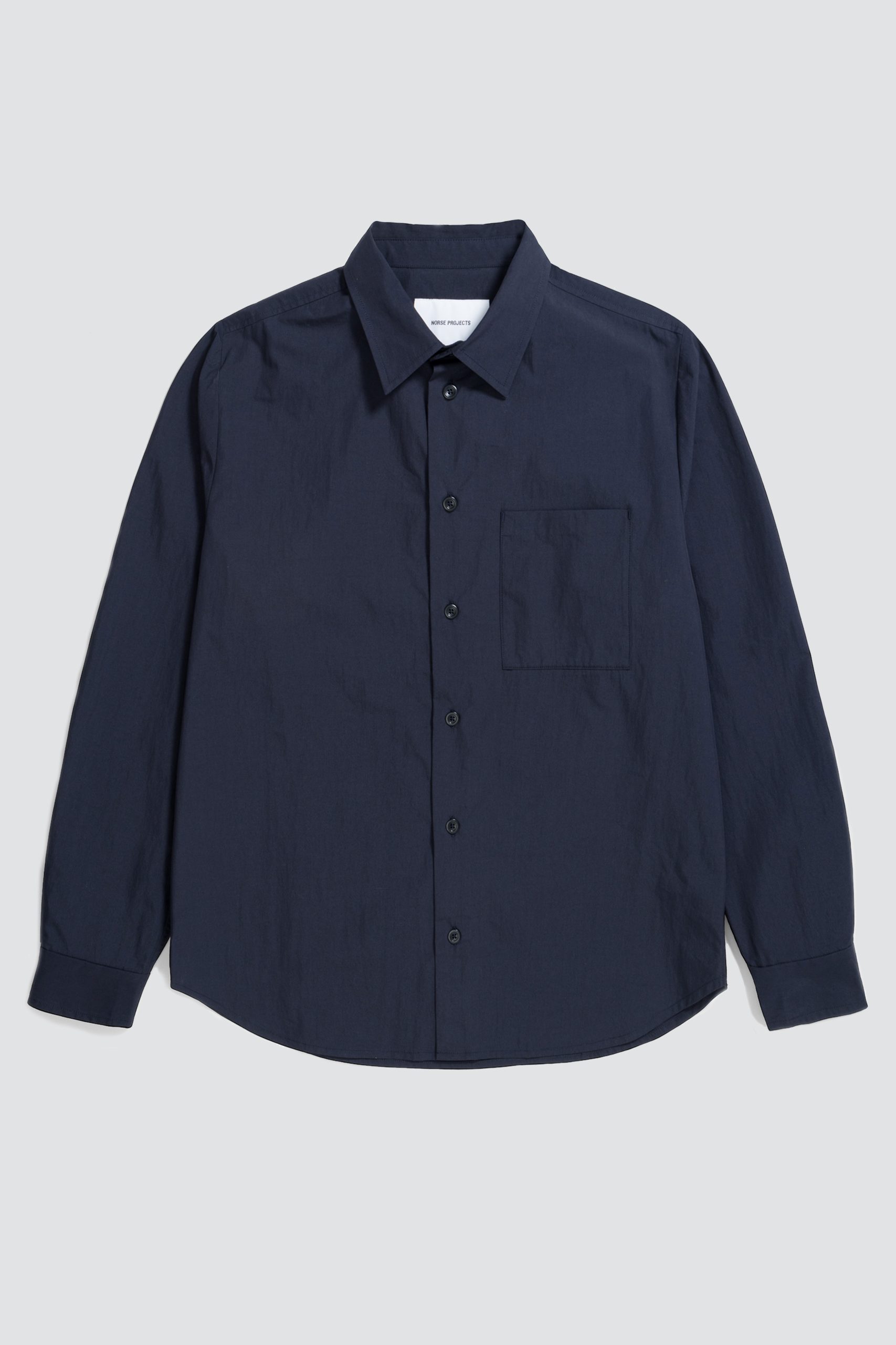 NORSE PROJECTS SILAS Tech poplin shirt Dark navy