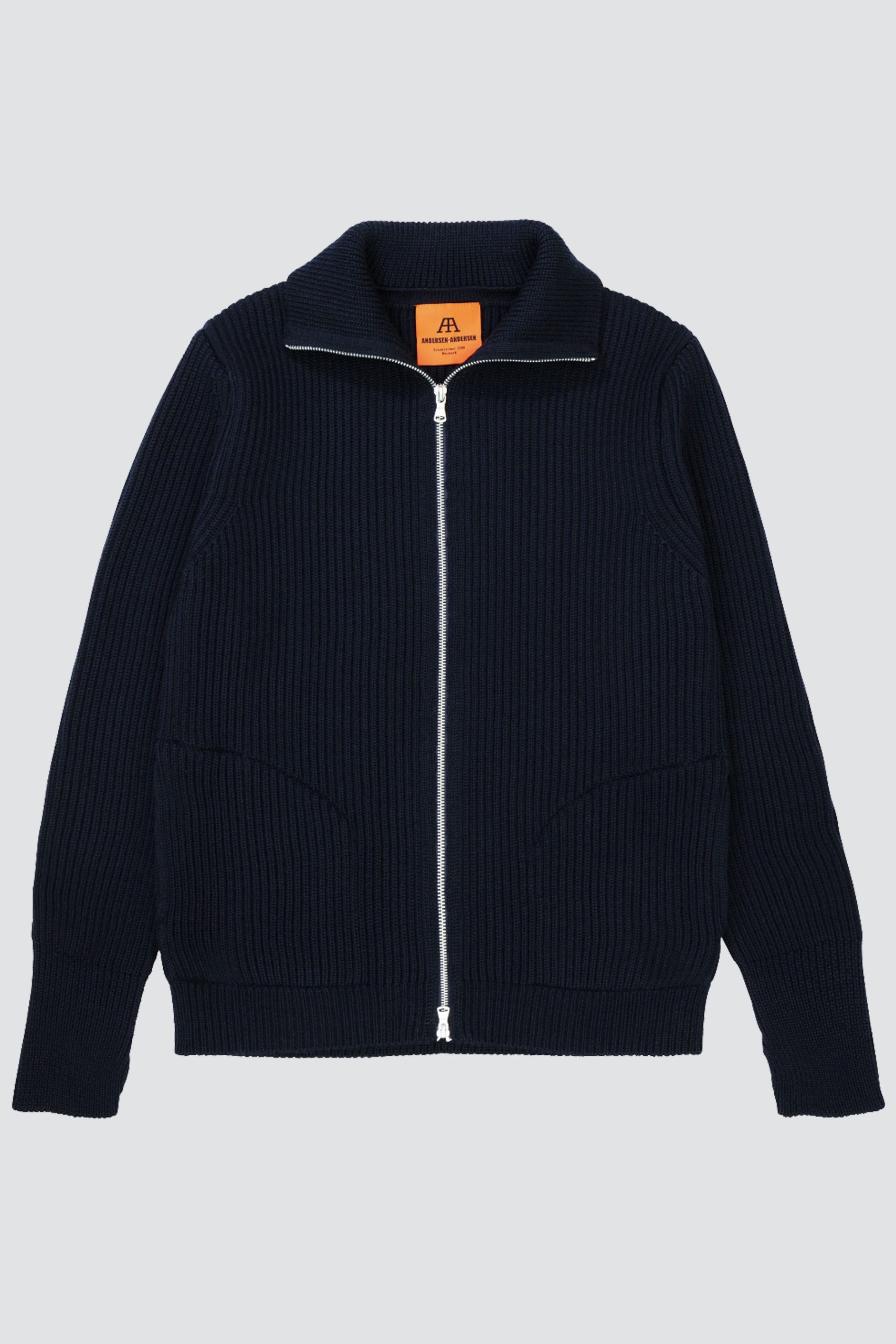 ANDERSEN-ANDERSEN Navy blue Full-zip pocket