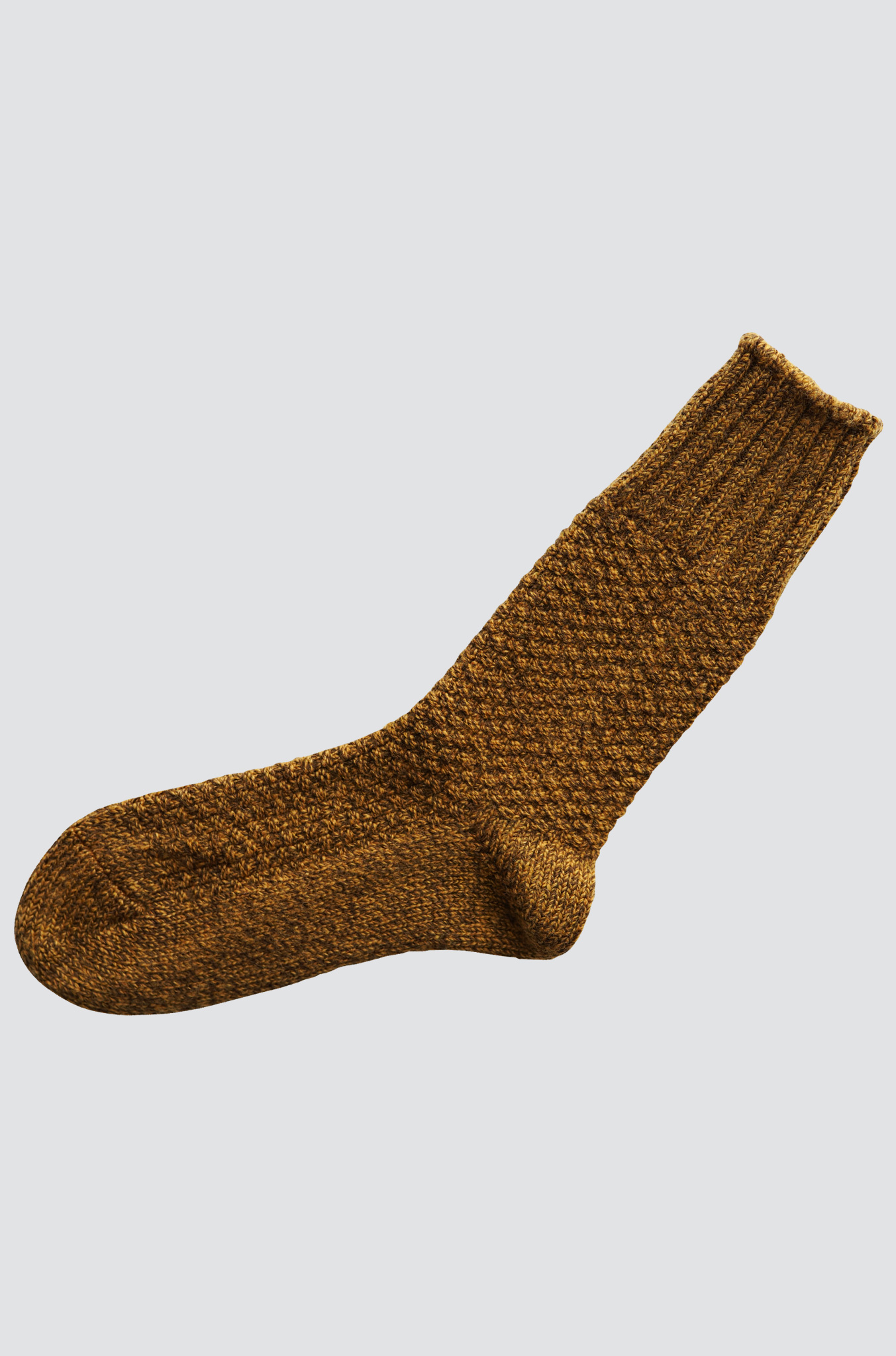 KNITWIN NISHIGUCHI Wool Cotton Boots socks Mustard