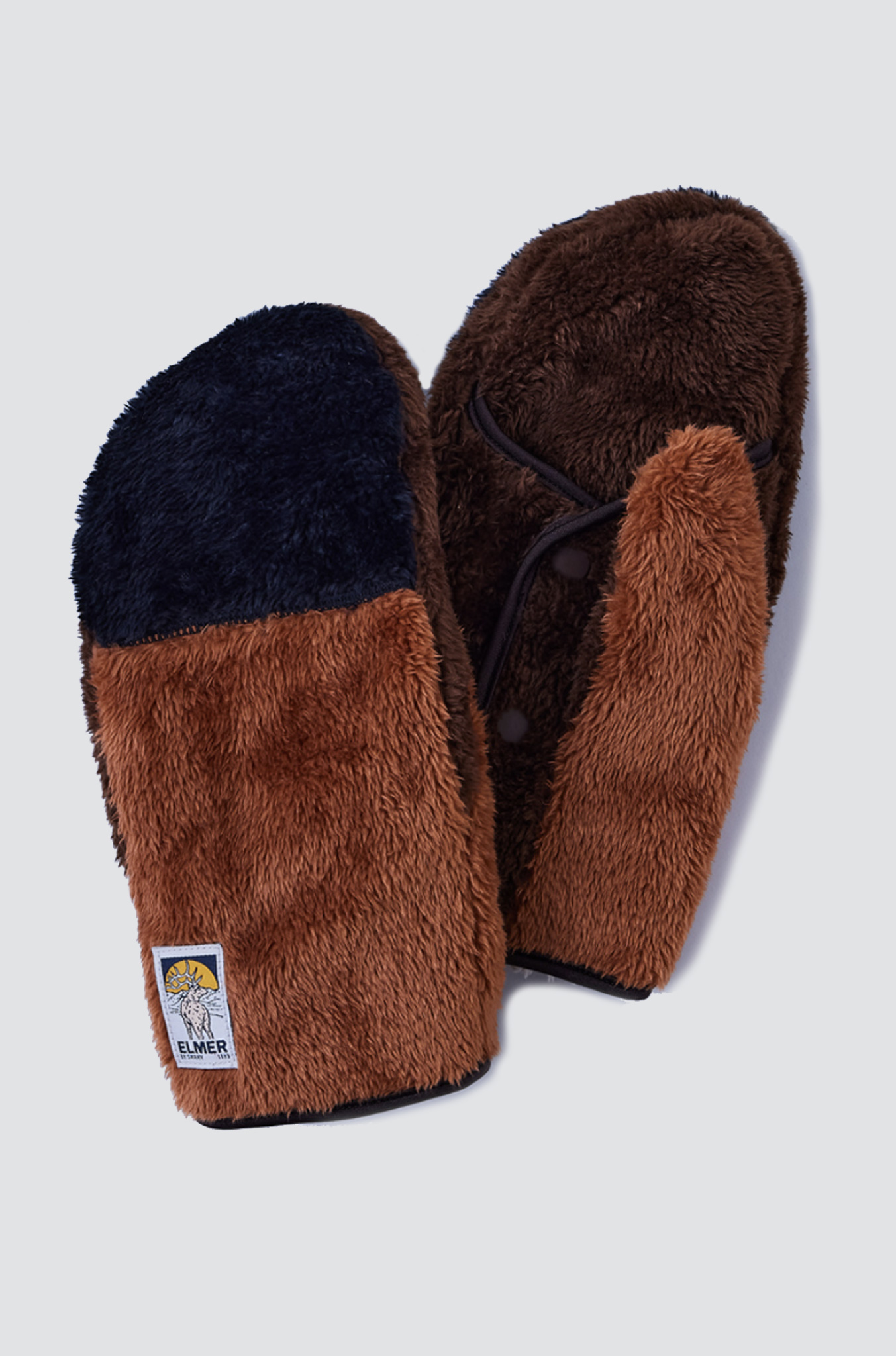 ELMER Long pile open palm mitten EM356 Brick