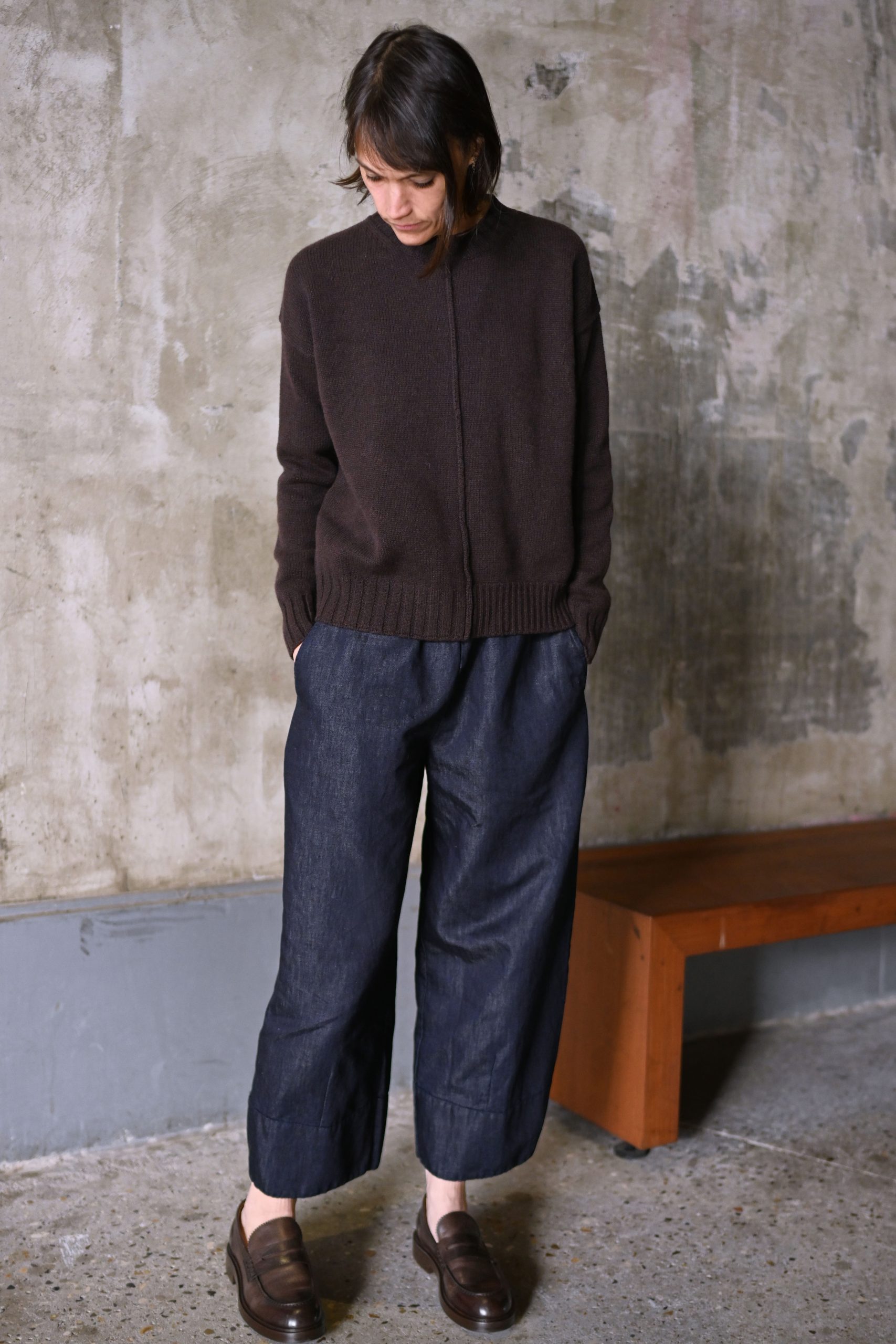 MJW BOXY PULLOVER cash/wool Ebony