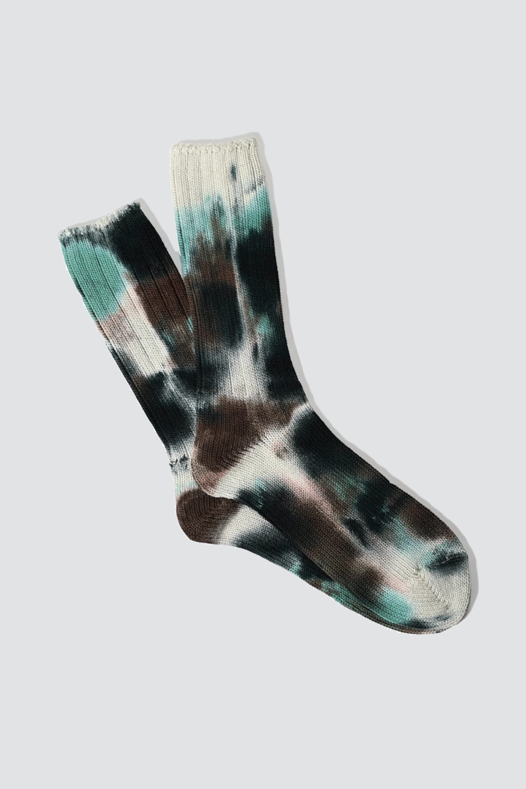 ANONYMOUS ISM Scatter Tie Dye Socks Mint
