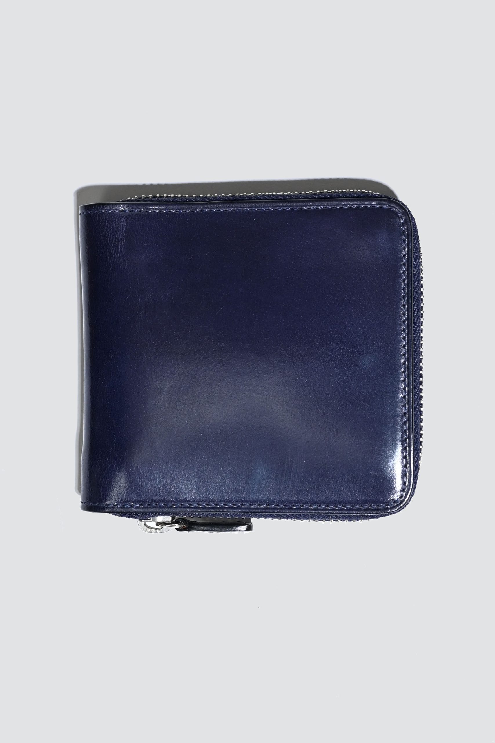 IL BUSSETTO Portefeuille Carré Bi-Fold Zip Navy blue