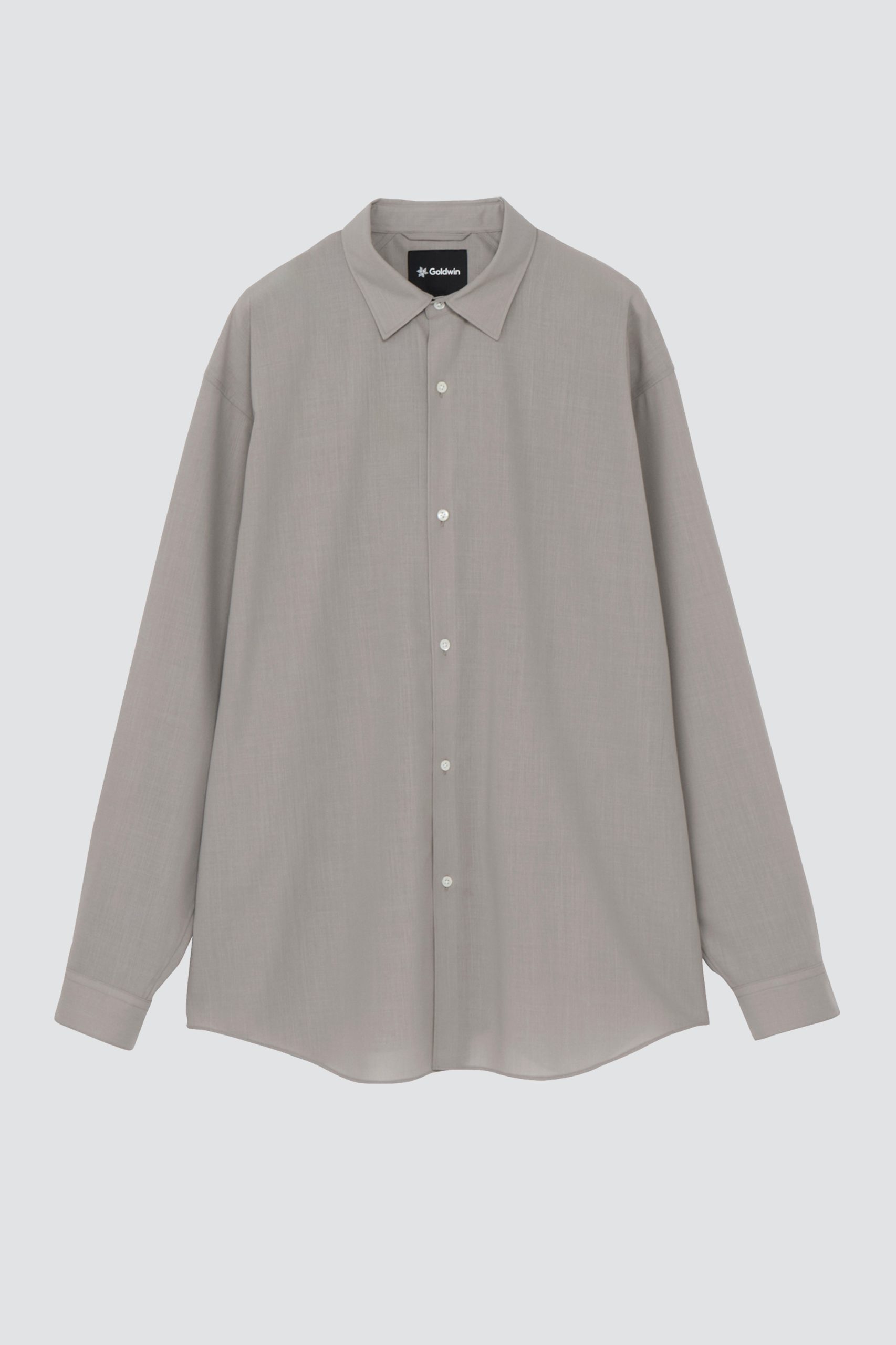 GOLDWIN High Twisted Wool Relax Shirt Arid Beige