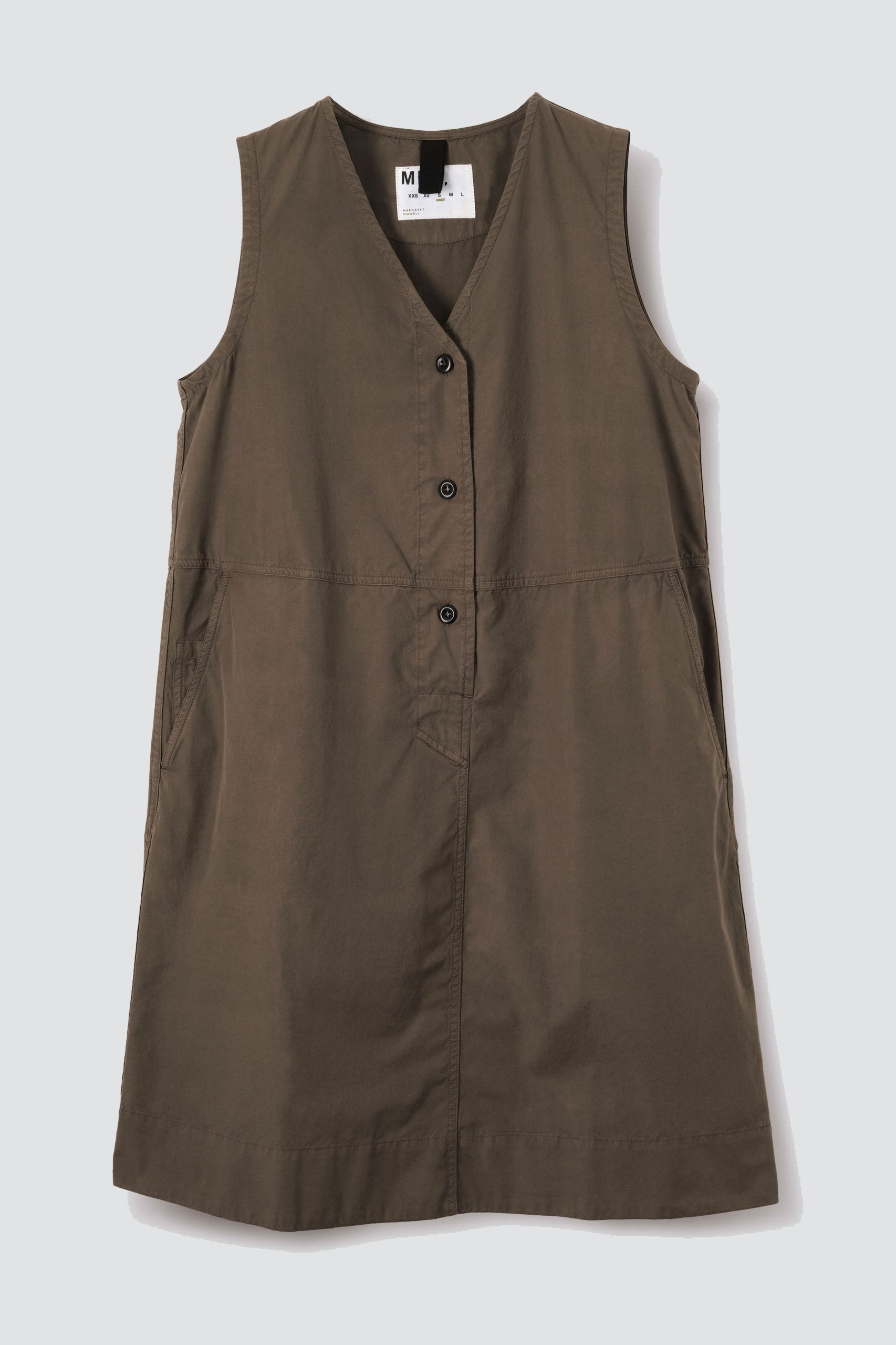 MHL UNIFORM DRESS Cotton Poplin Umber