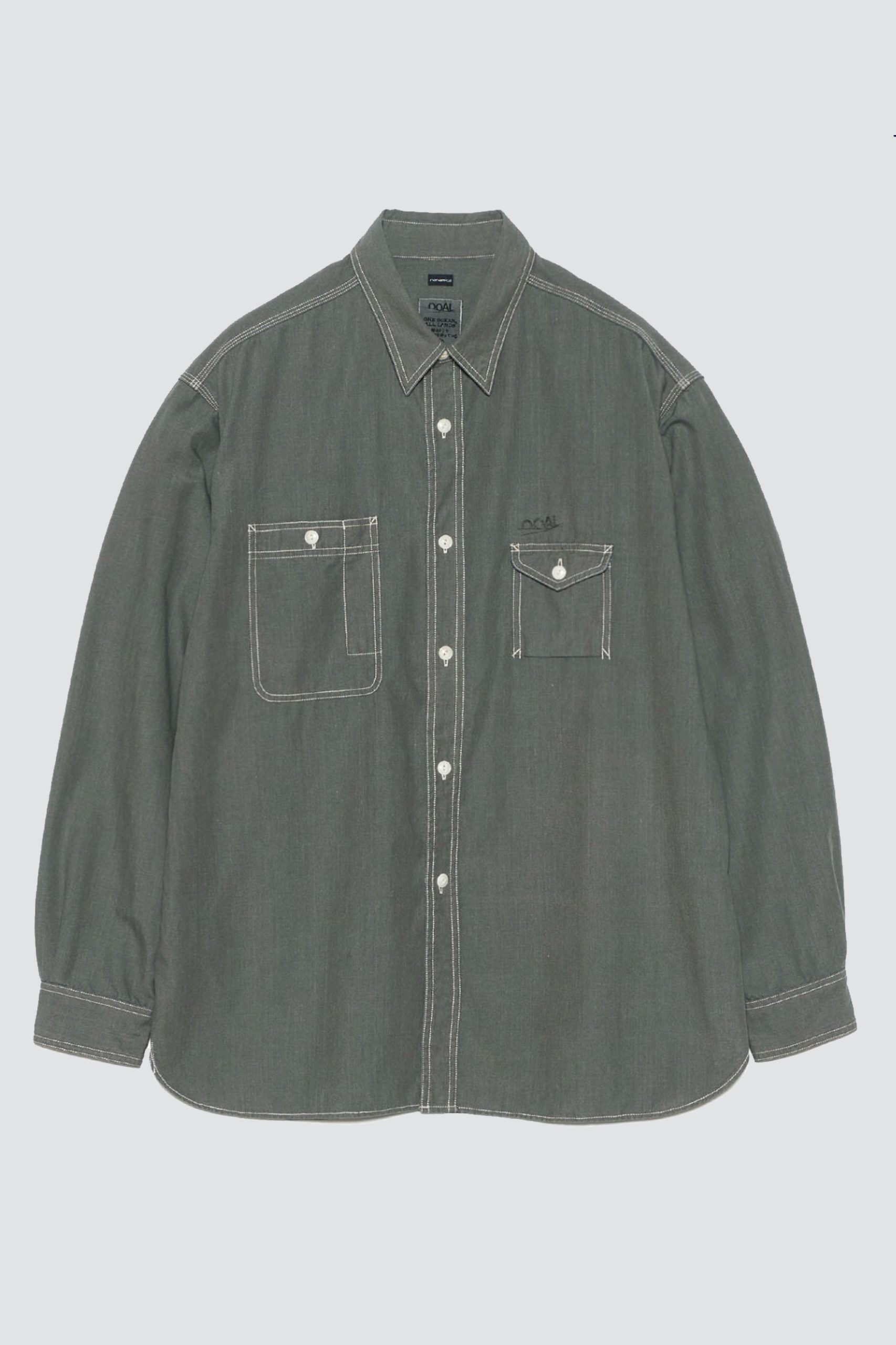 NANAMICA Regular Collar Chambray Shirt Gray