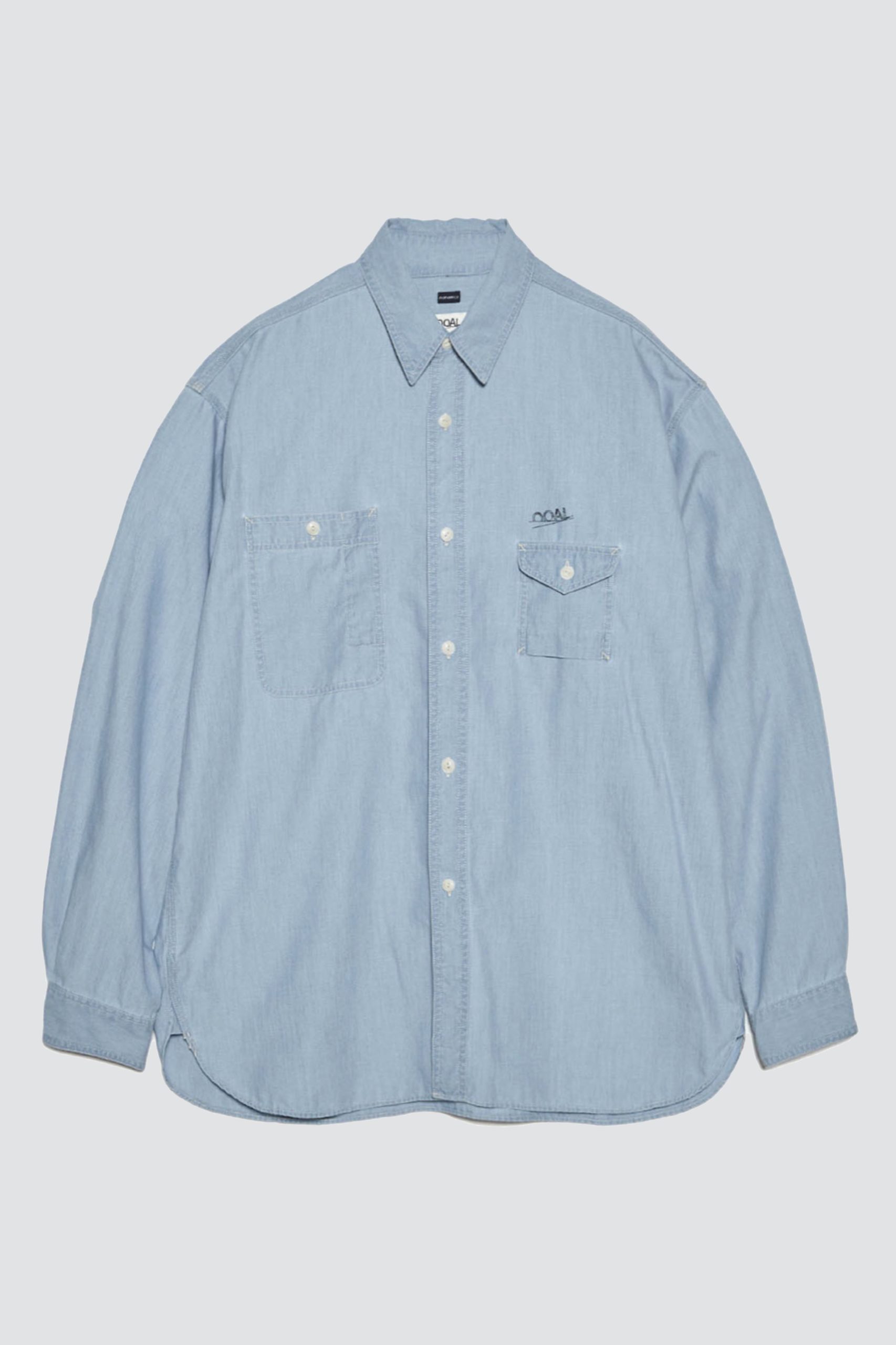 NANAMICA Regular Collar Chambray Shirt Light Indigo