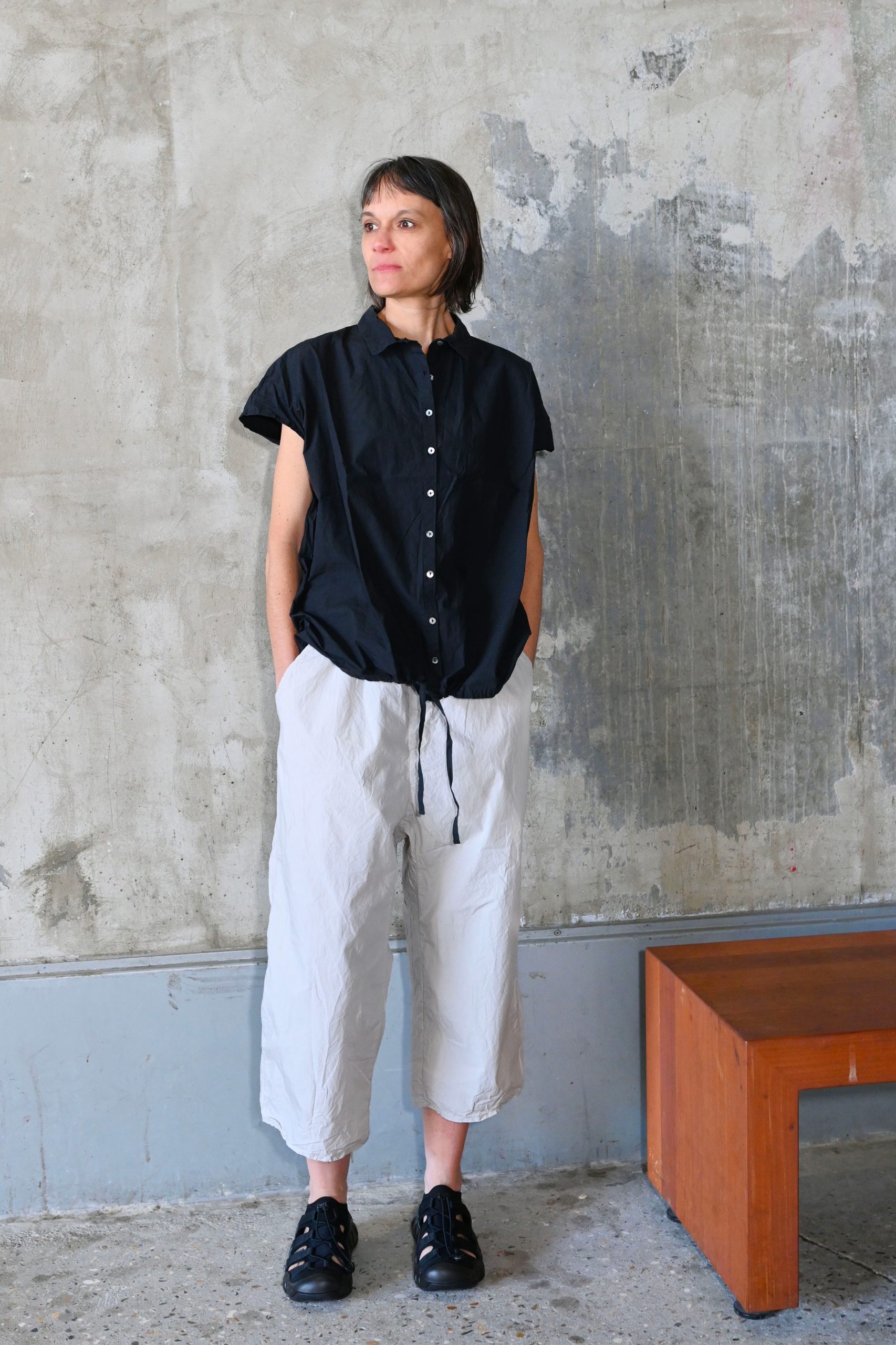 ALBUM DI FAMIGLIA 26S12 143 SHORT SLEEVELESS Shirt TC Black