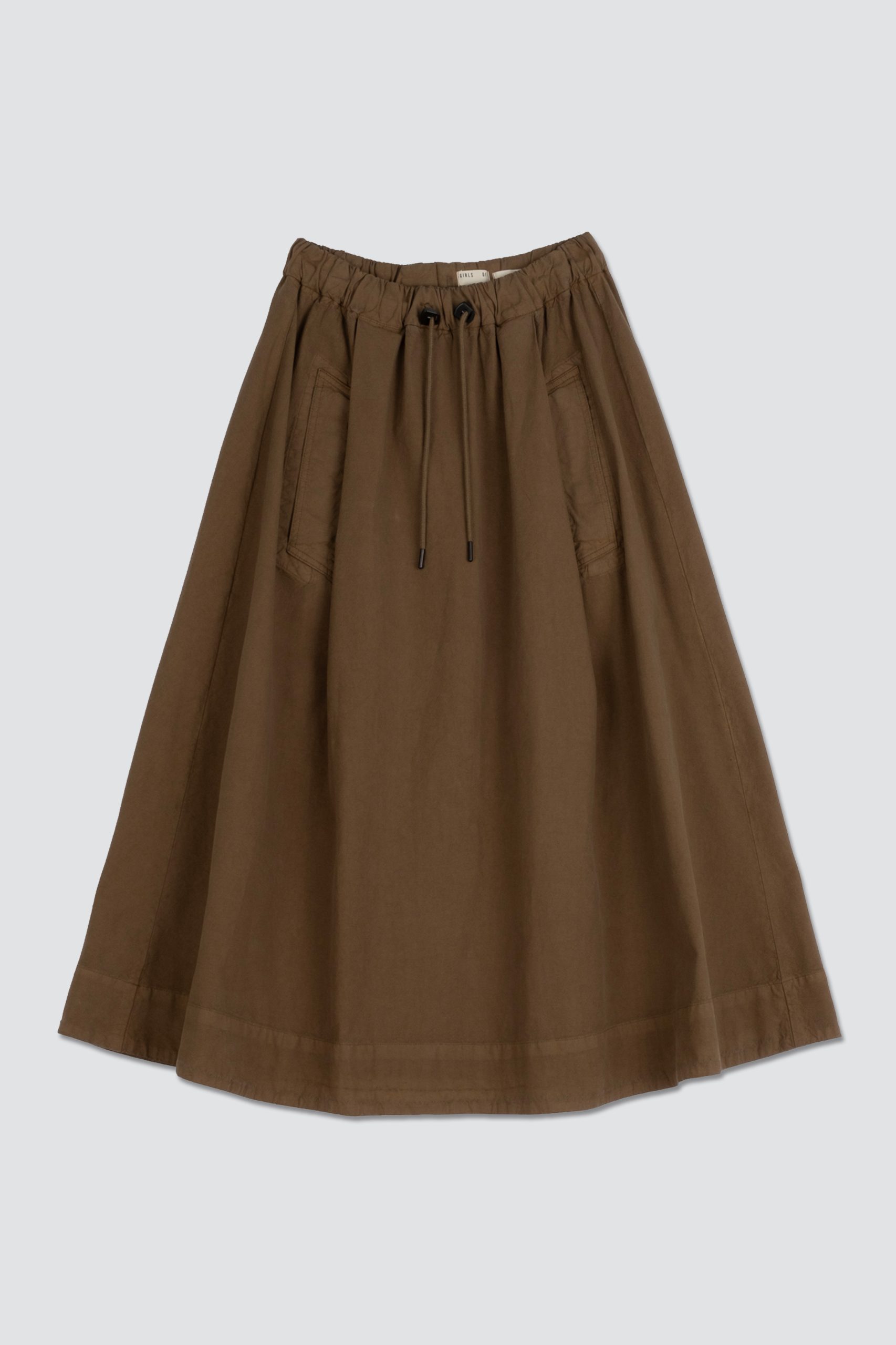 GIRLS OF DUST MEADOW Skirt Cotton Linen Canteen Green