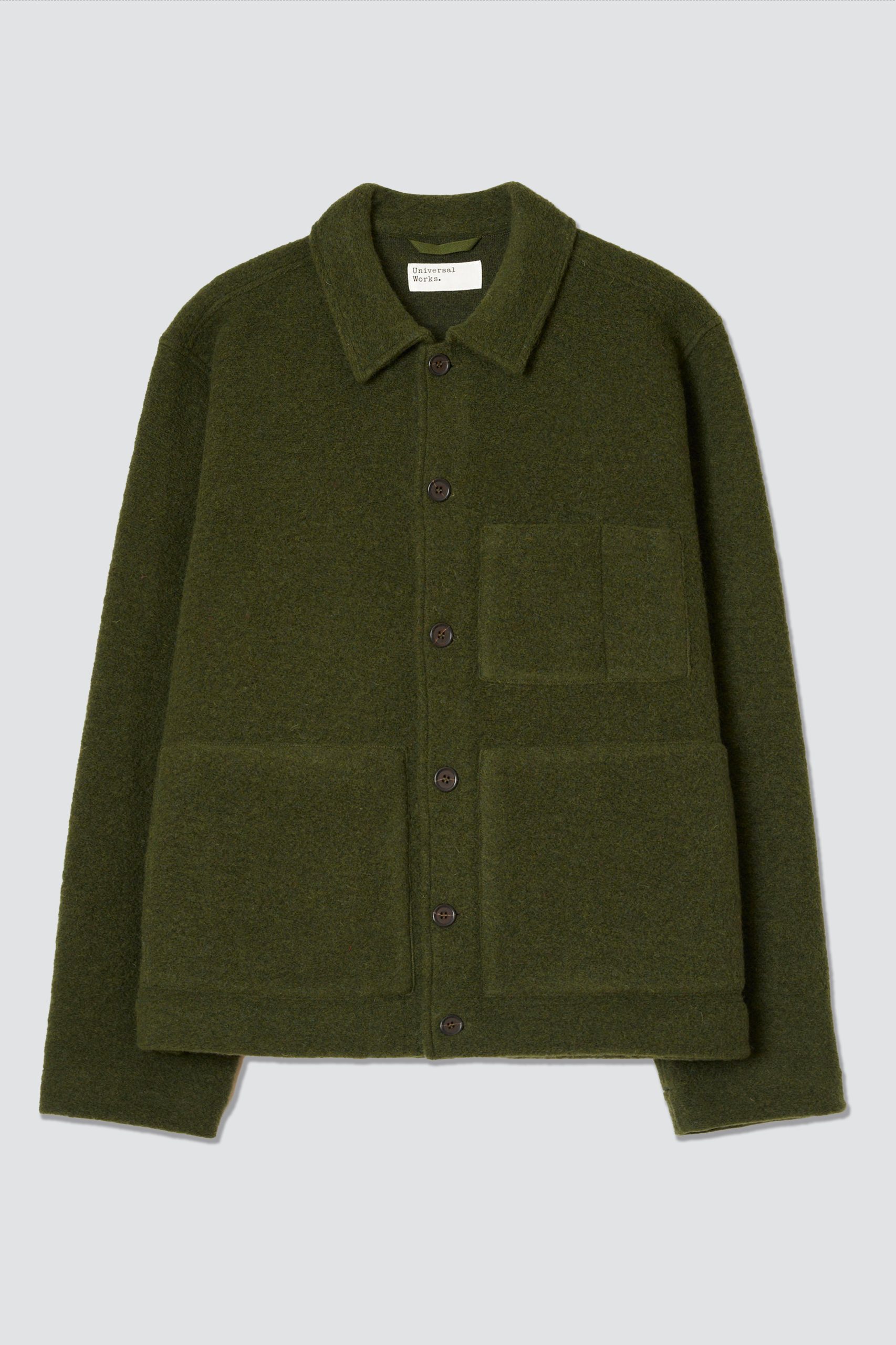 UNIVERSAL WORKS Wool Fleece Olive UNIFORM Jacket
