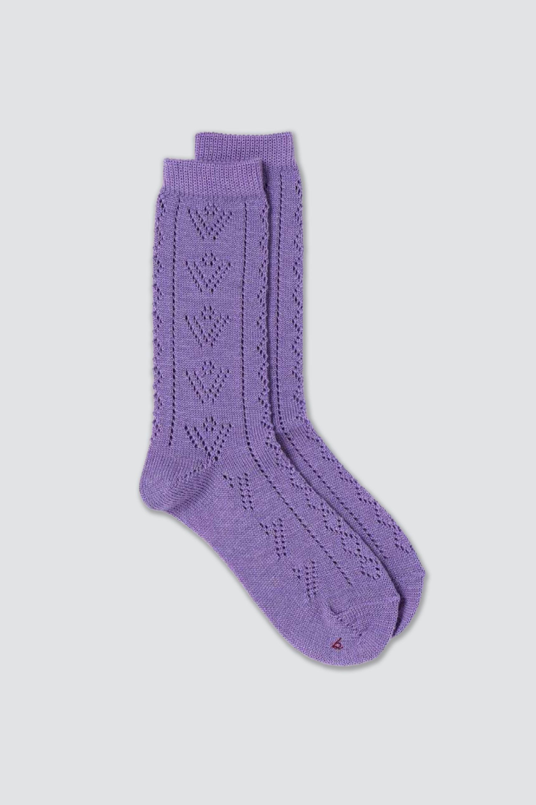 BABACO BA02-BT17 Eyelet Socks Lavender