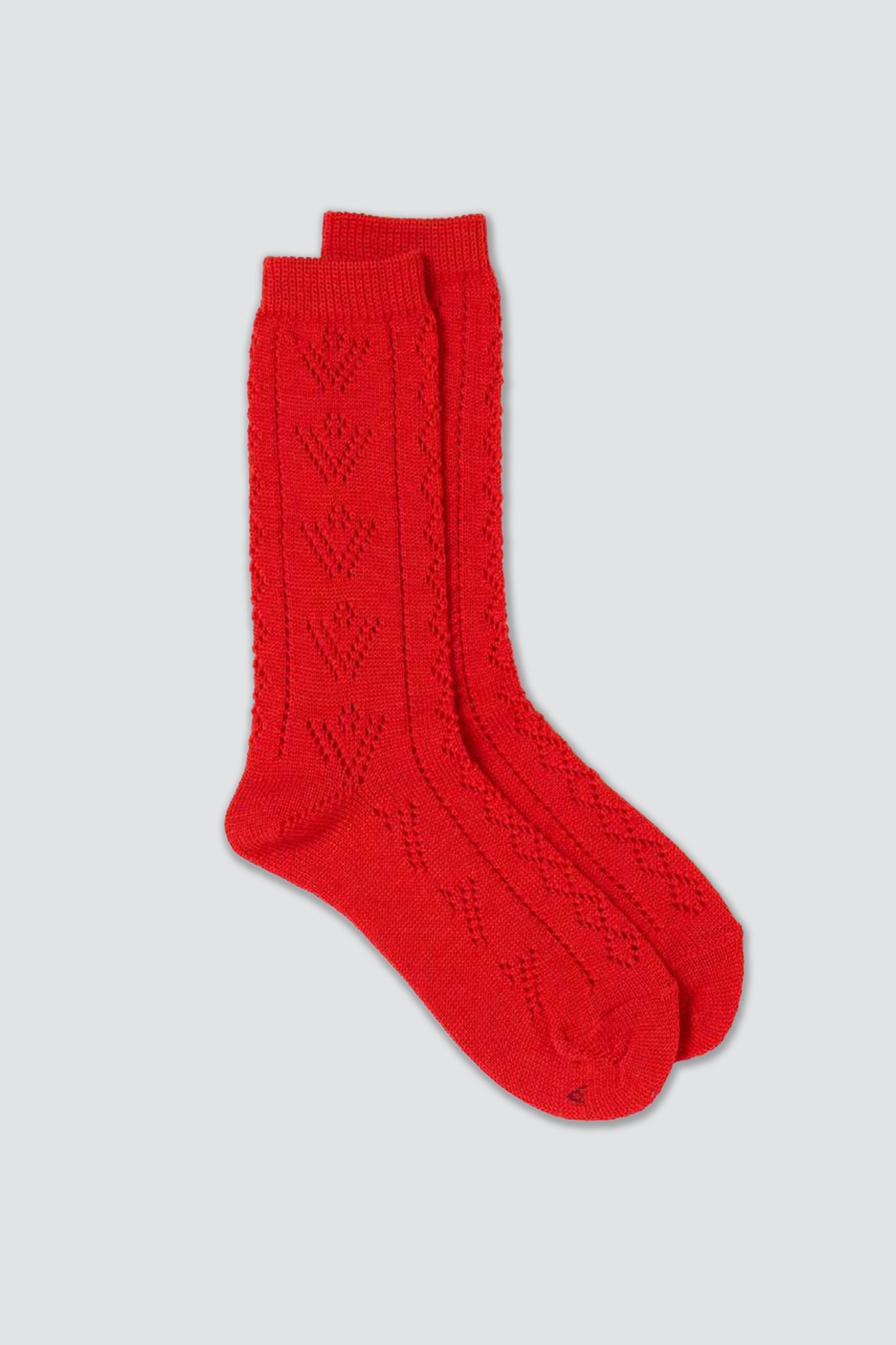 BABACO BA02-BT17 Eyelet Socks Red