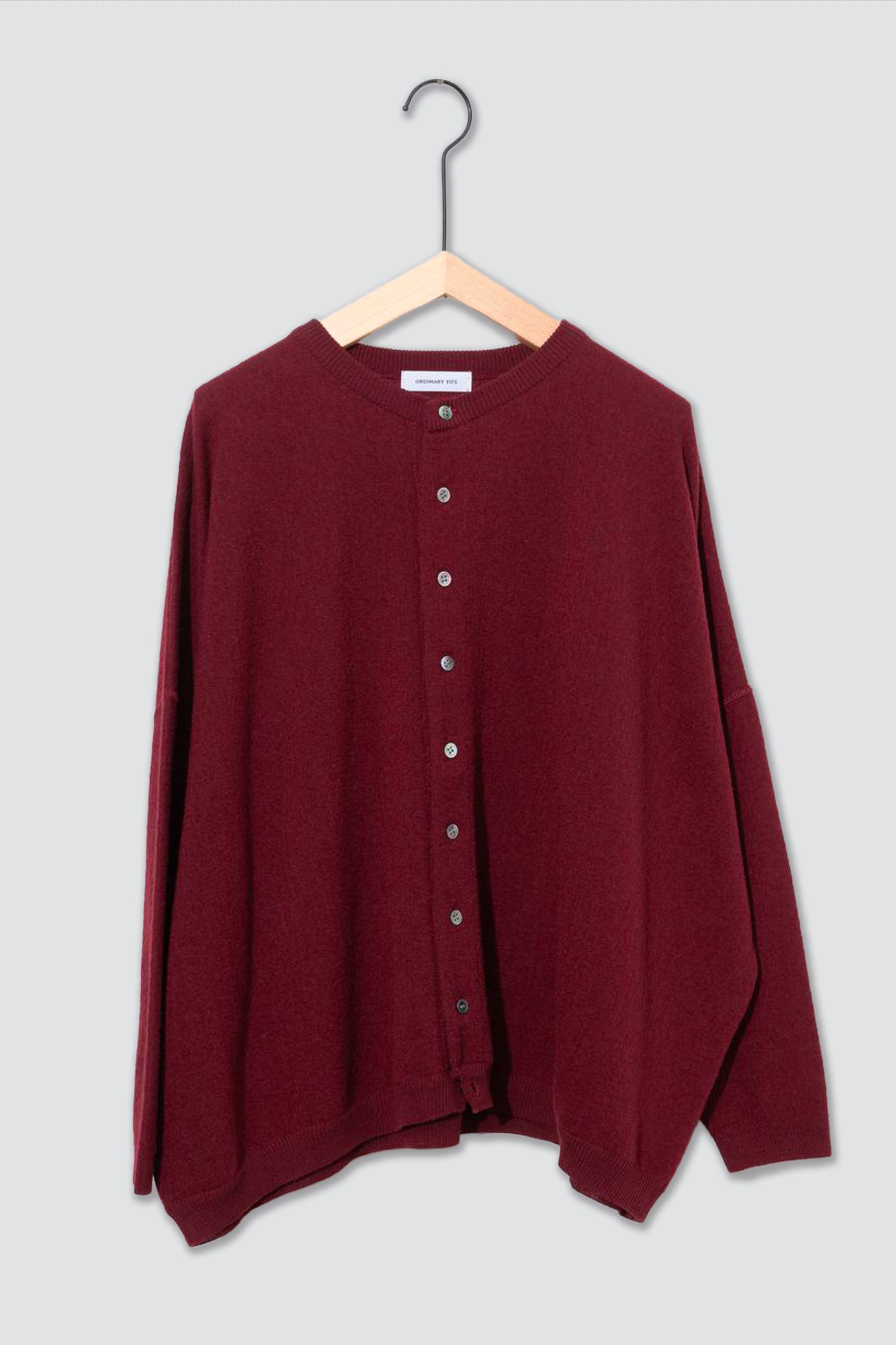 ORDINARY FIT BARBER Cardigan Bordeaux